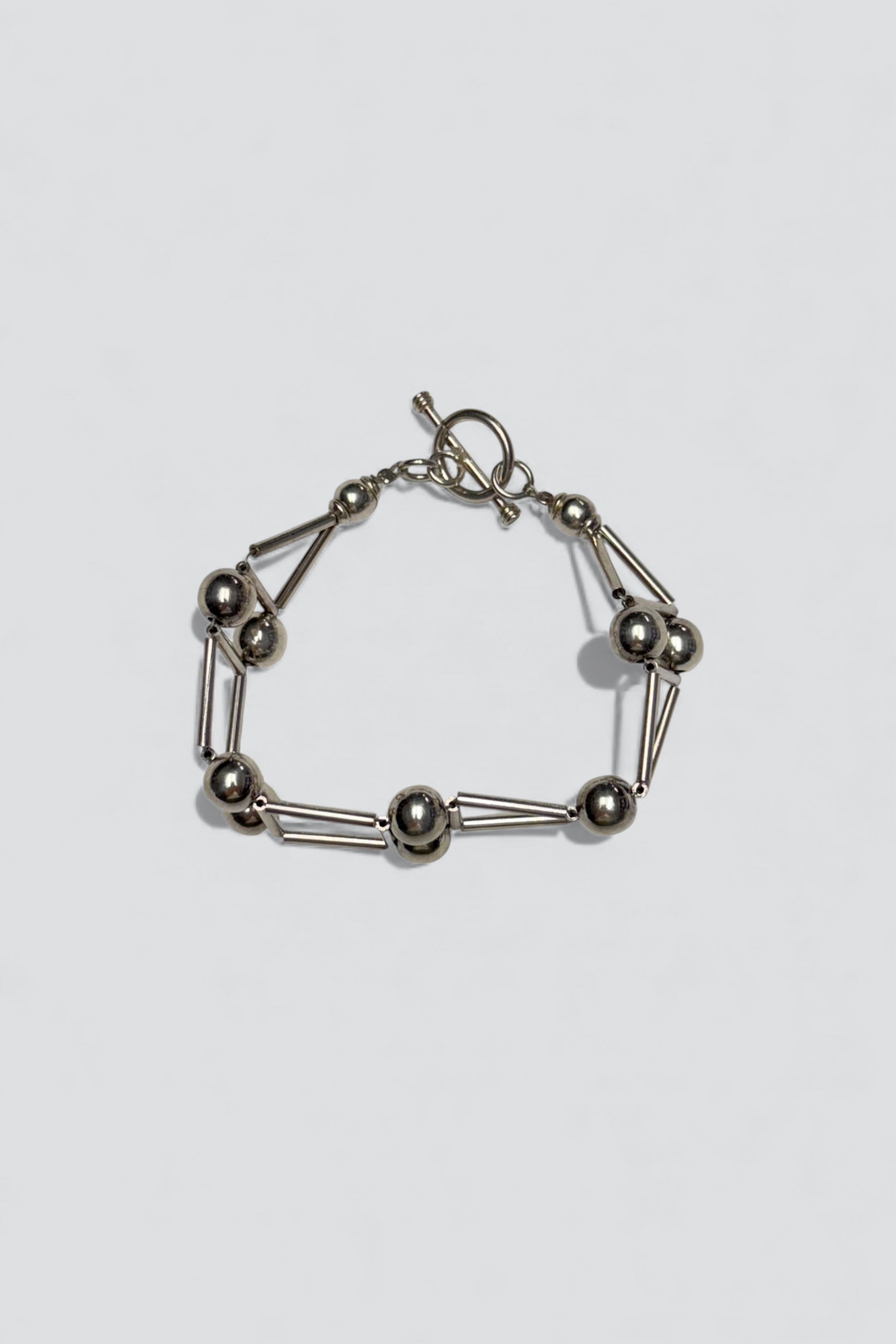 Sterling Silver Ball Ladder Bracelet