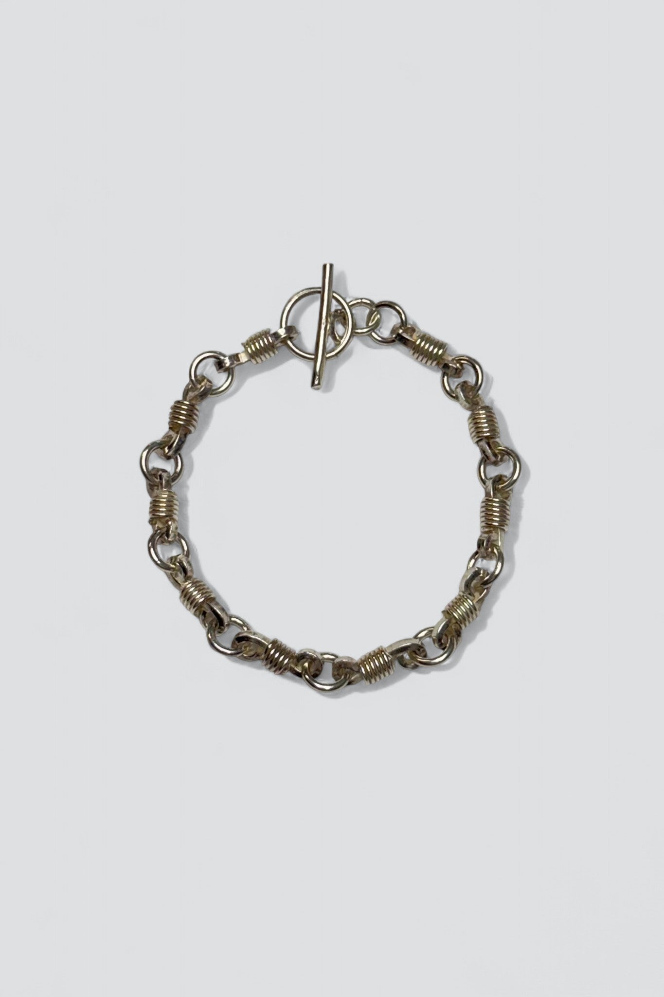 アクセサリー Vintage Silver Toggle Chain Bracelet 925 Sterling Silver Coiled Toggle Bracelet - Vintage – Assembly New York