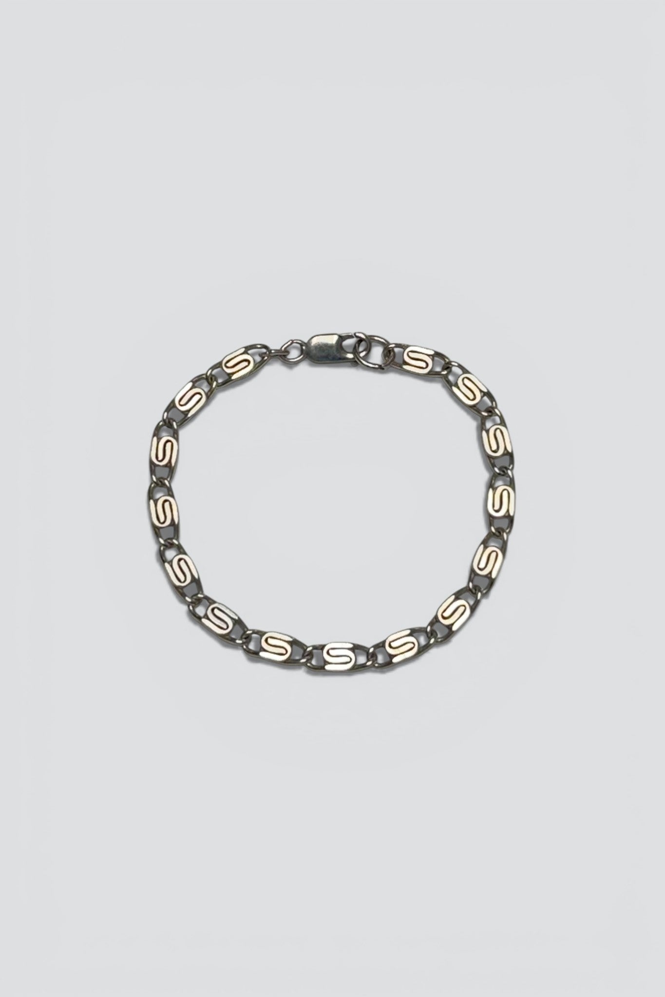 Sterling Silver Flat S Chain Bracelet