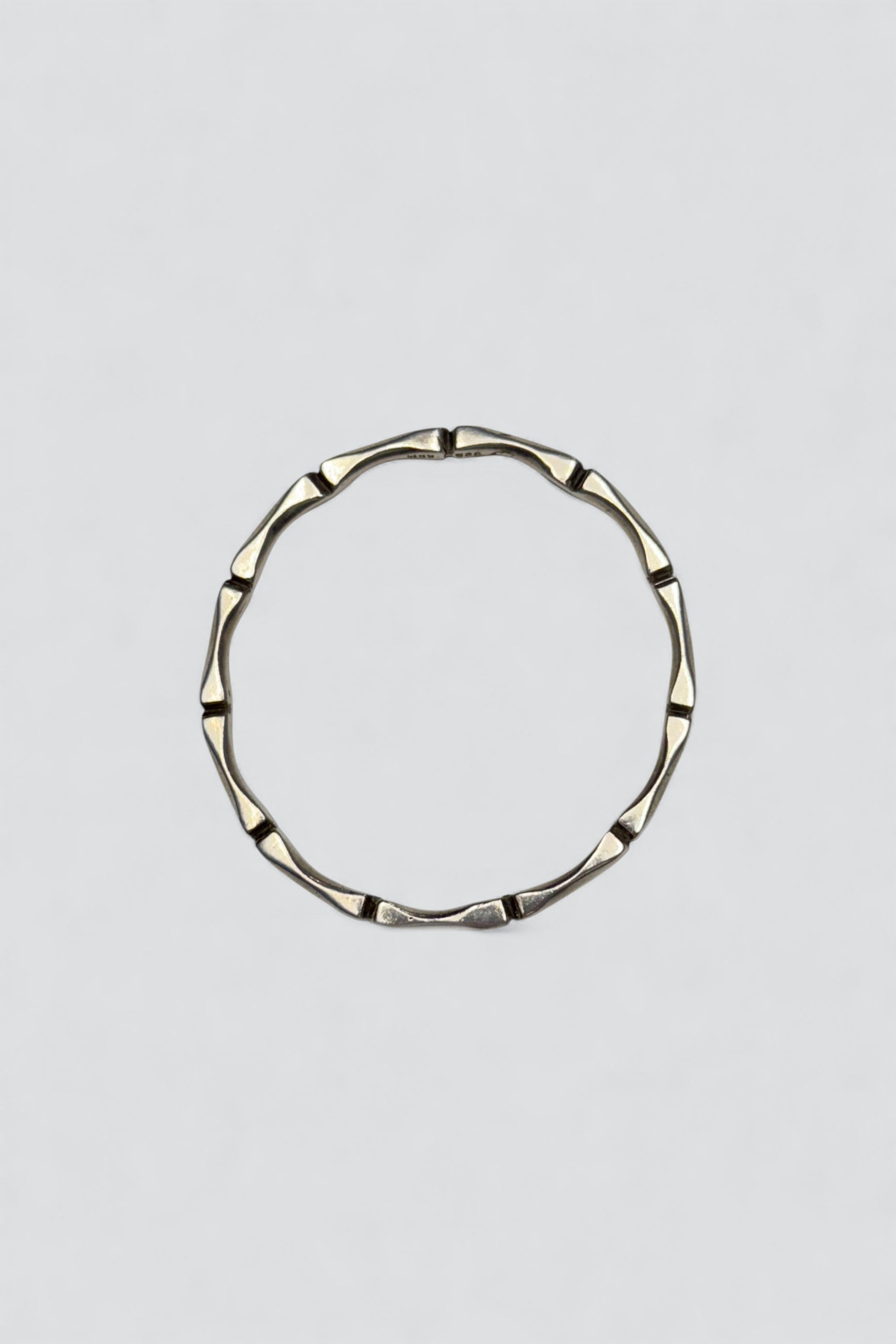 Sterling Silver Notched Bangle