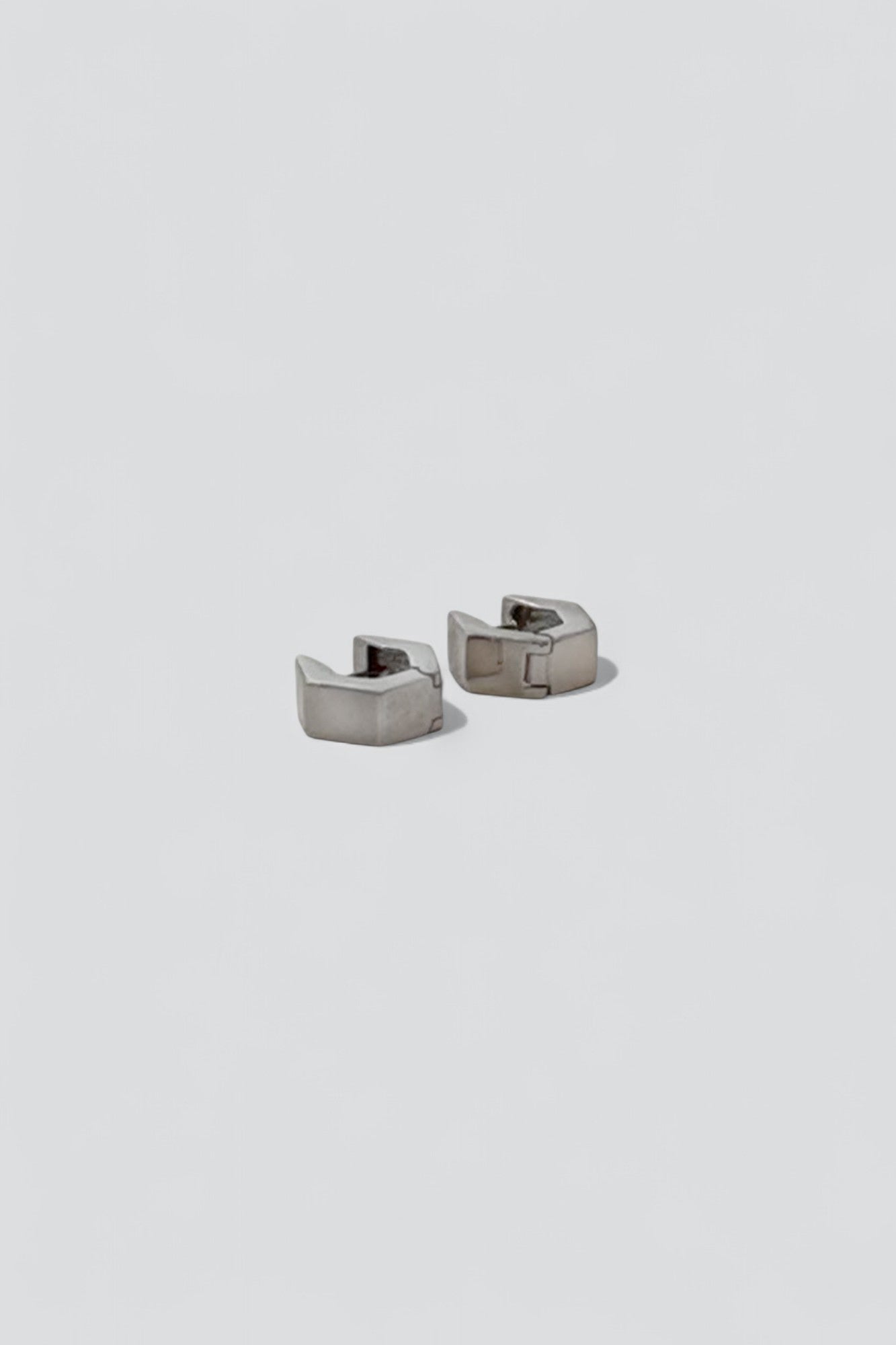 Sterling Silver Hex Hinge Earrings