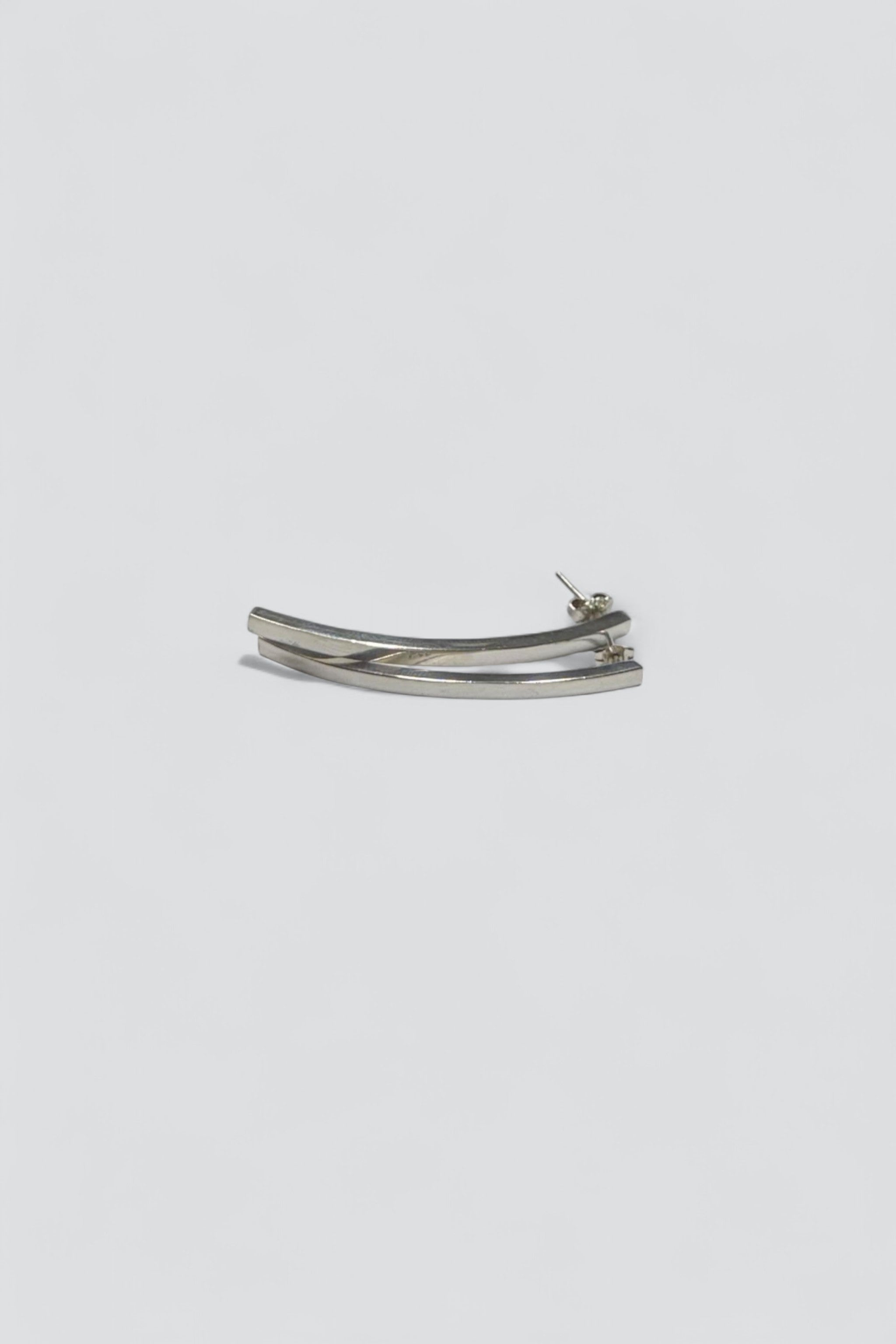 Sterling Silver Curve Bar Earrings