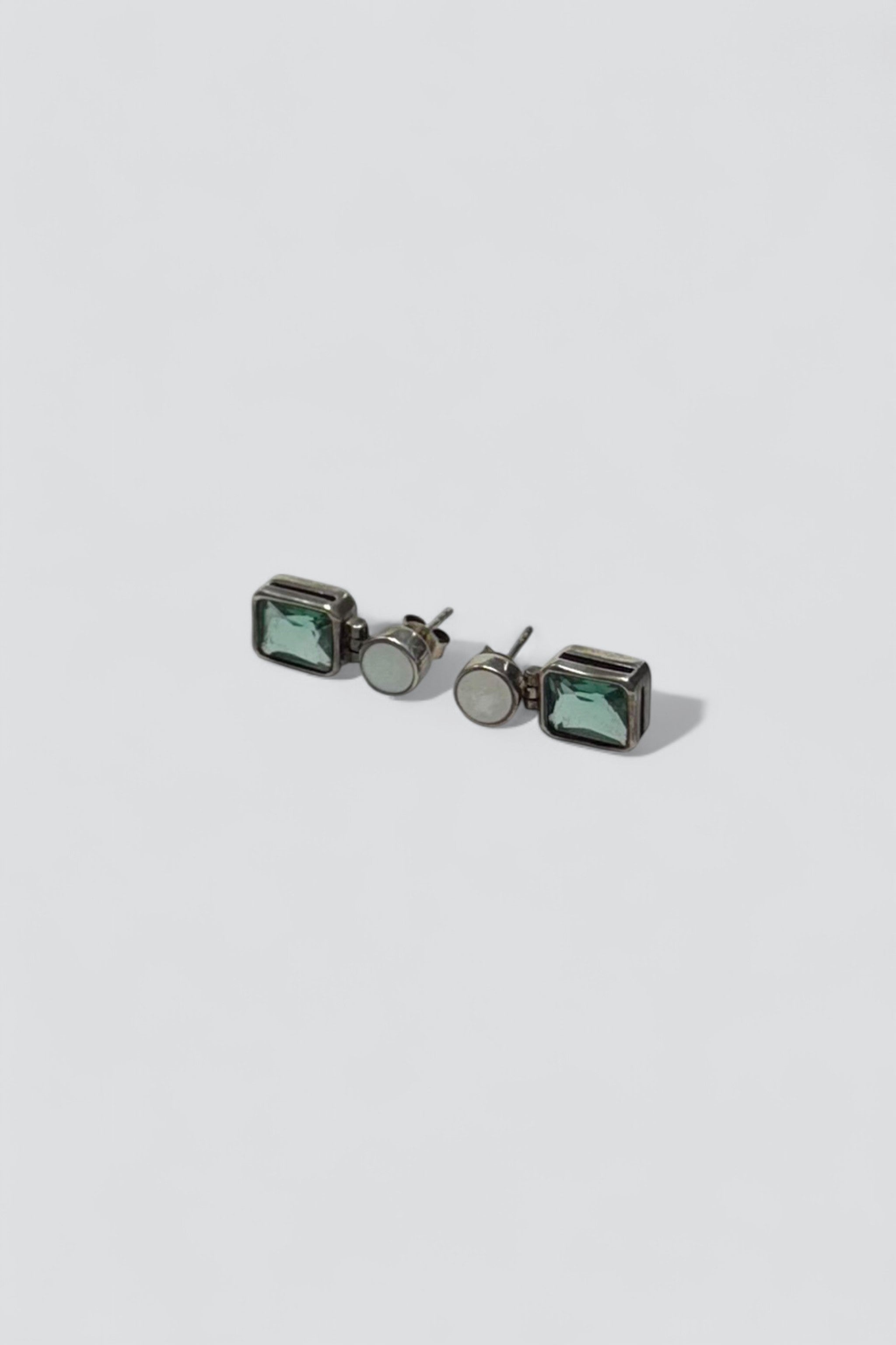 Sterling Silver Amethyst Mother of Pearl Earrings