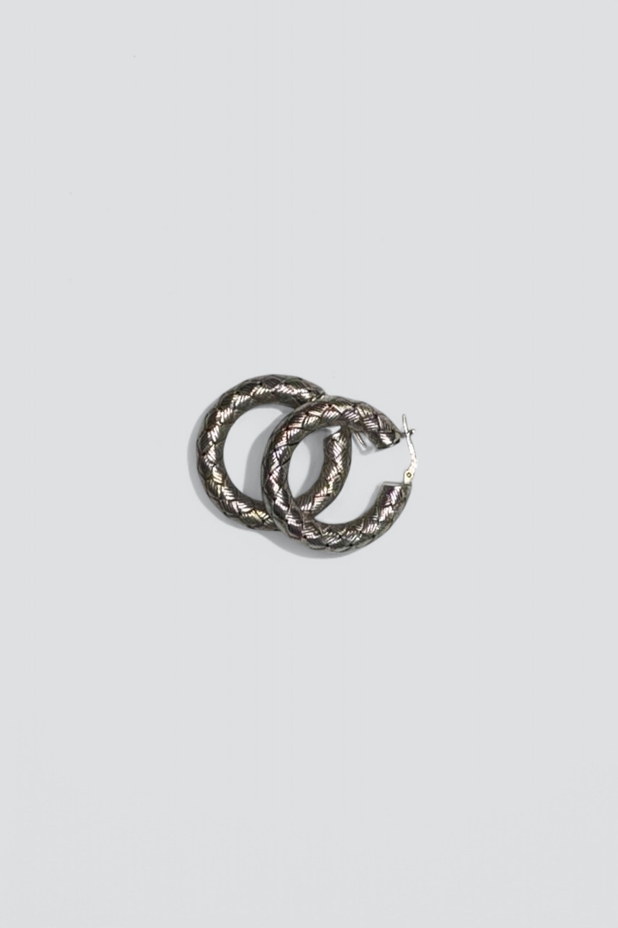 Sterling Silver Woven Hoops