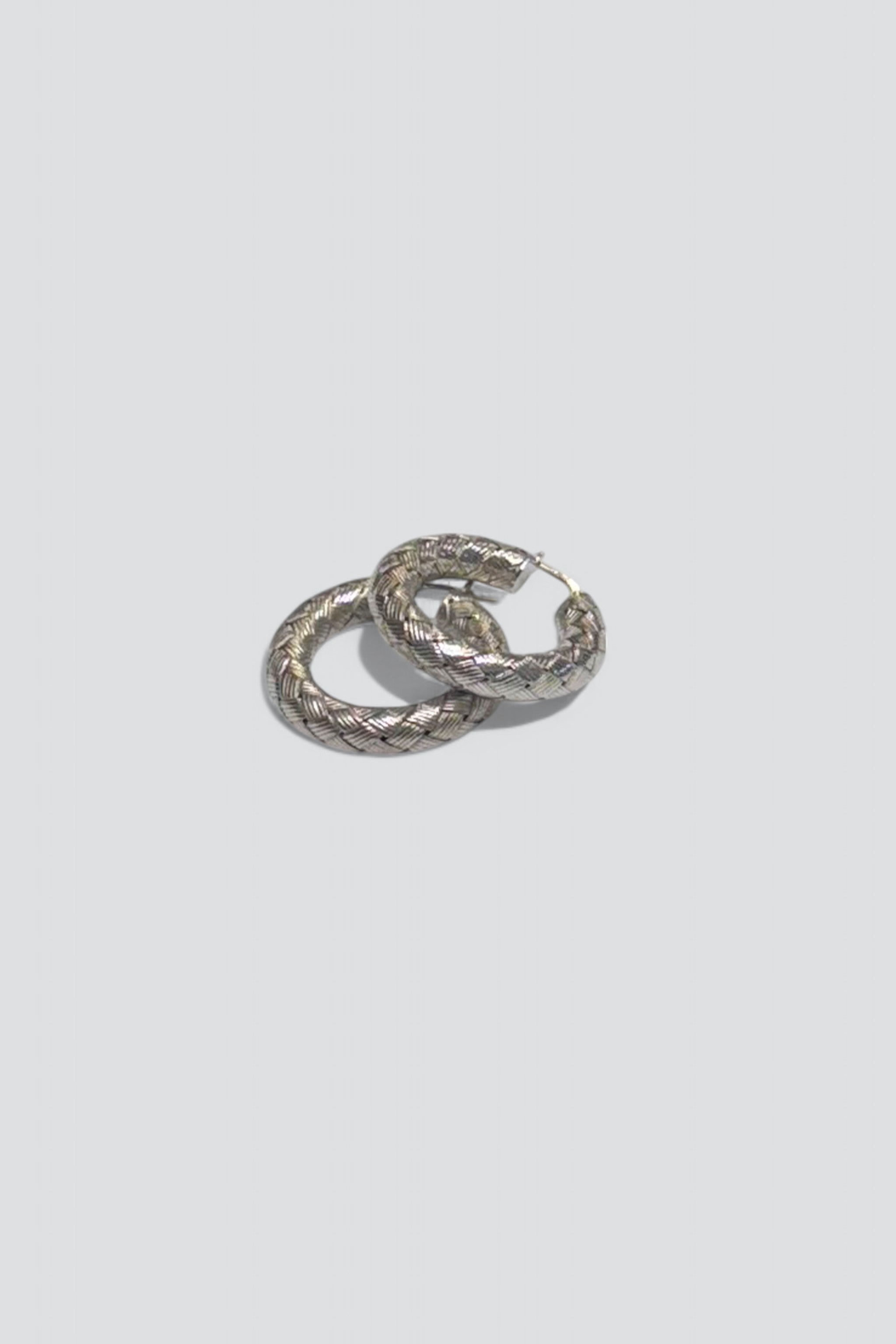 Sterling Silver Woven Hoops