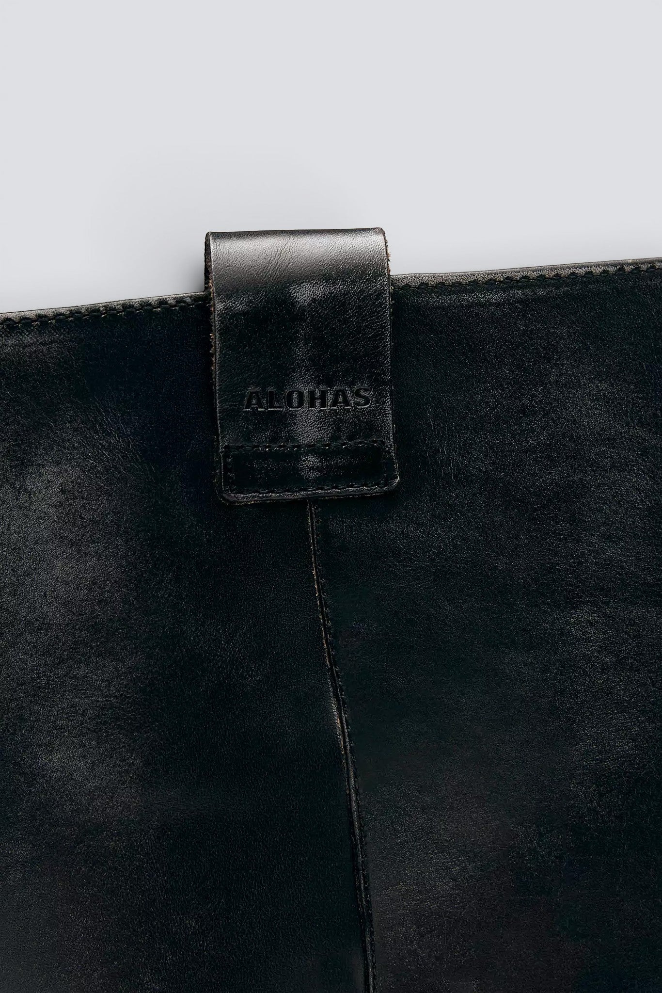 Vintage Effect Black Leather Sajan Boots