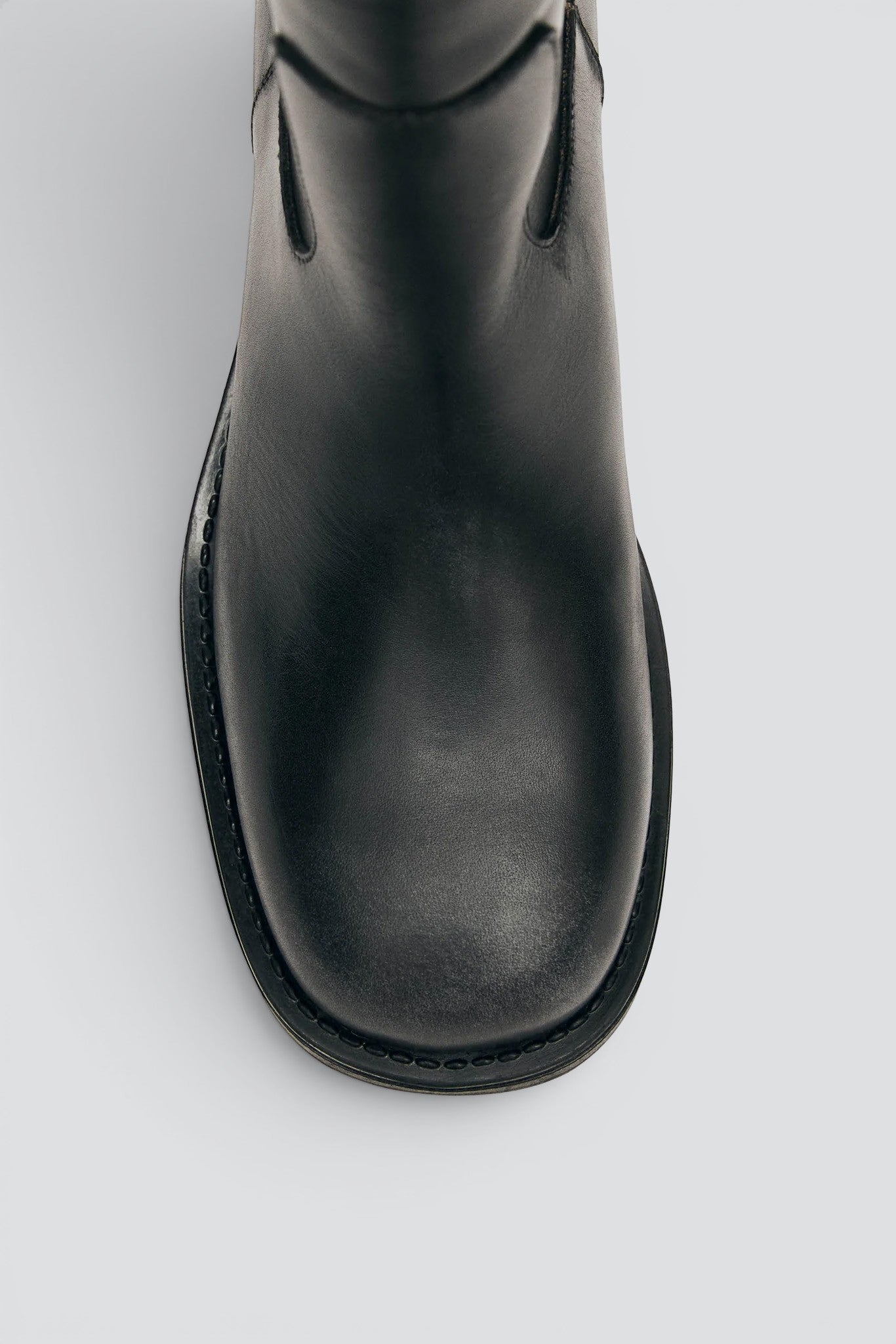 Vintage Effect Black Leather Sajan Boots