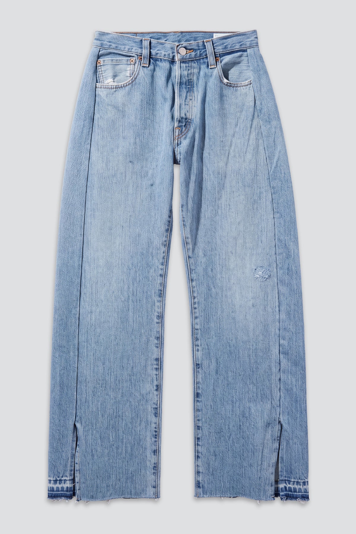 Vintage Indigo Reworked Vintage Open Hem Slouch Jean