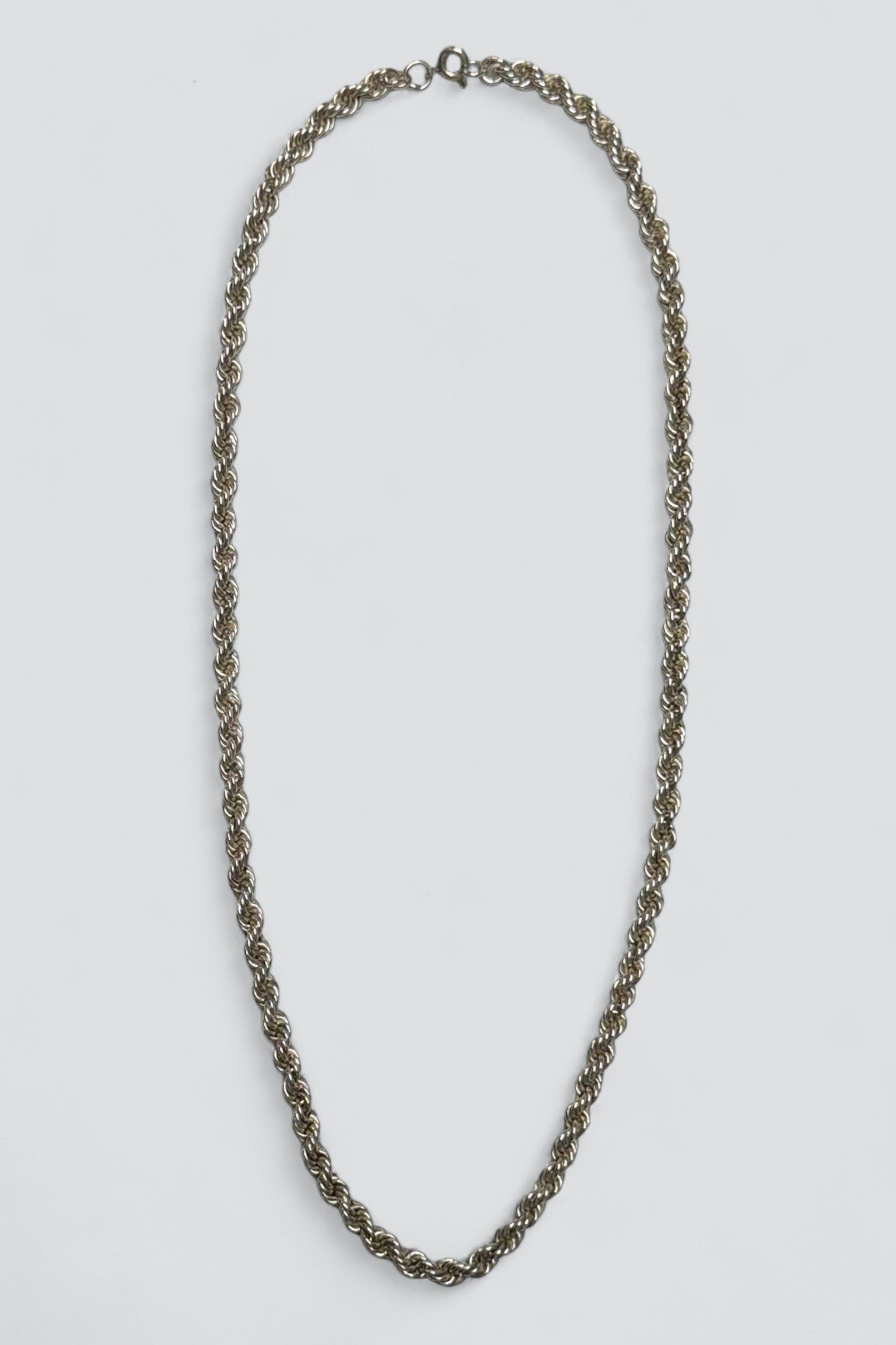 Sterling Silver Thick Twist Chain Necklace