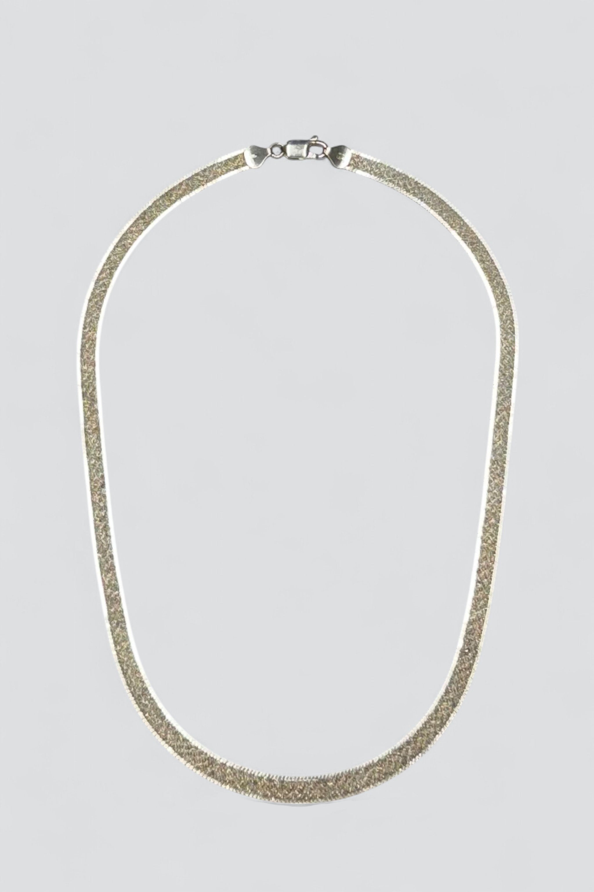 Sterling Silver Flat Necklace