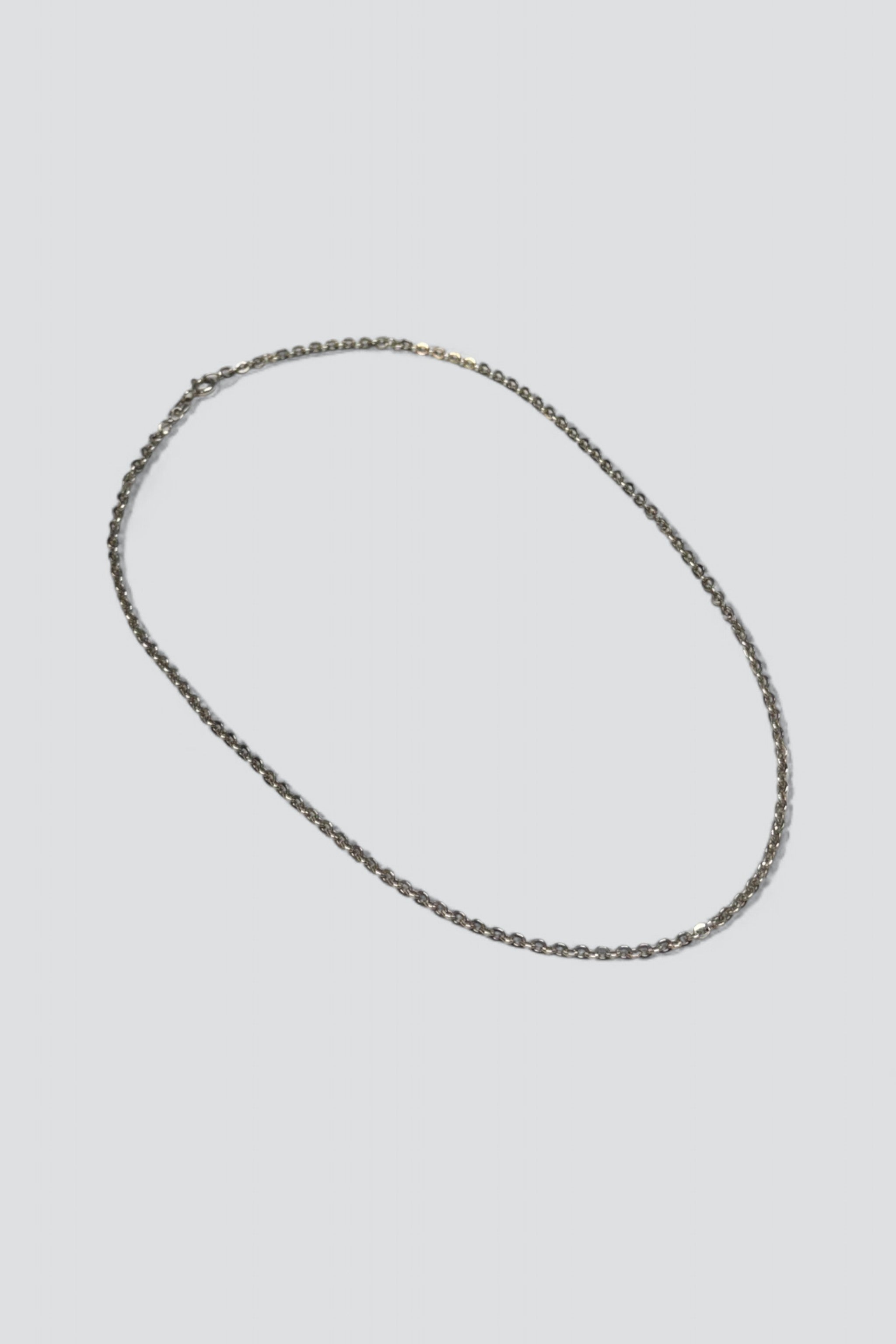 Sterling Silver Flat Circle Chain Necklace