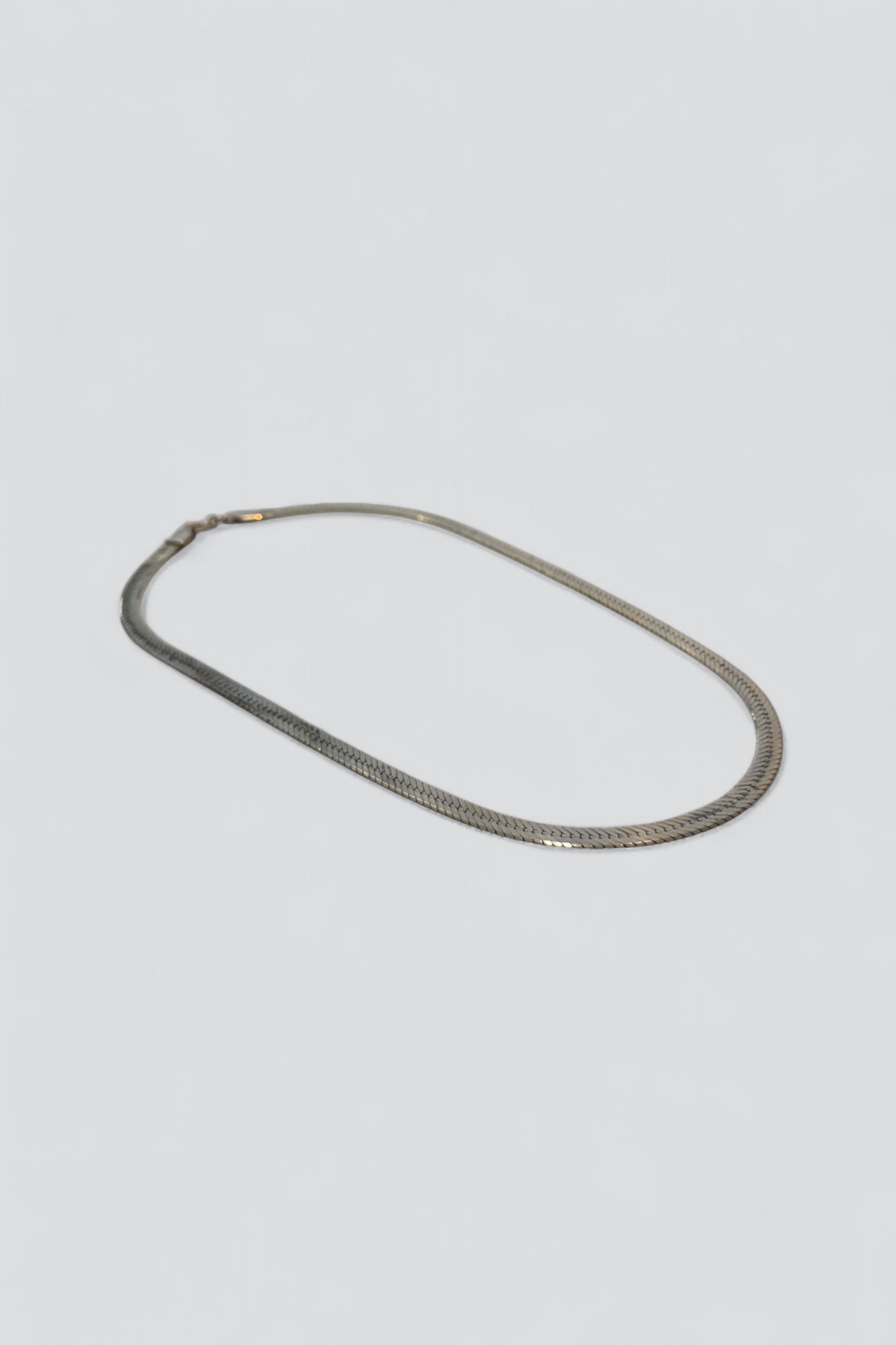 Sterling Silver Herringbone Chain Necklace