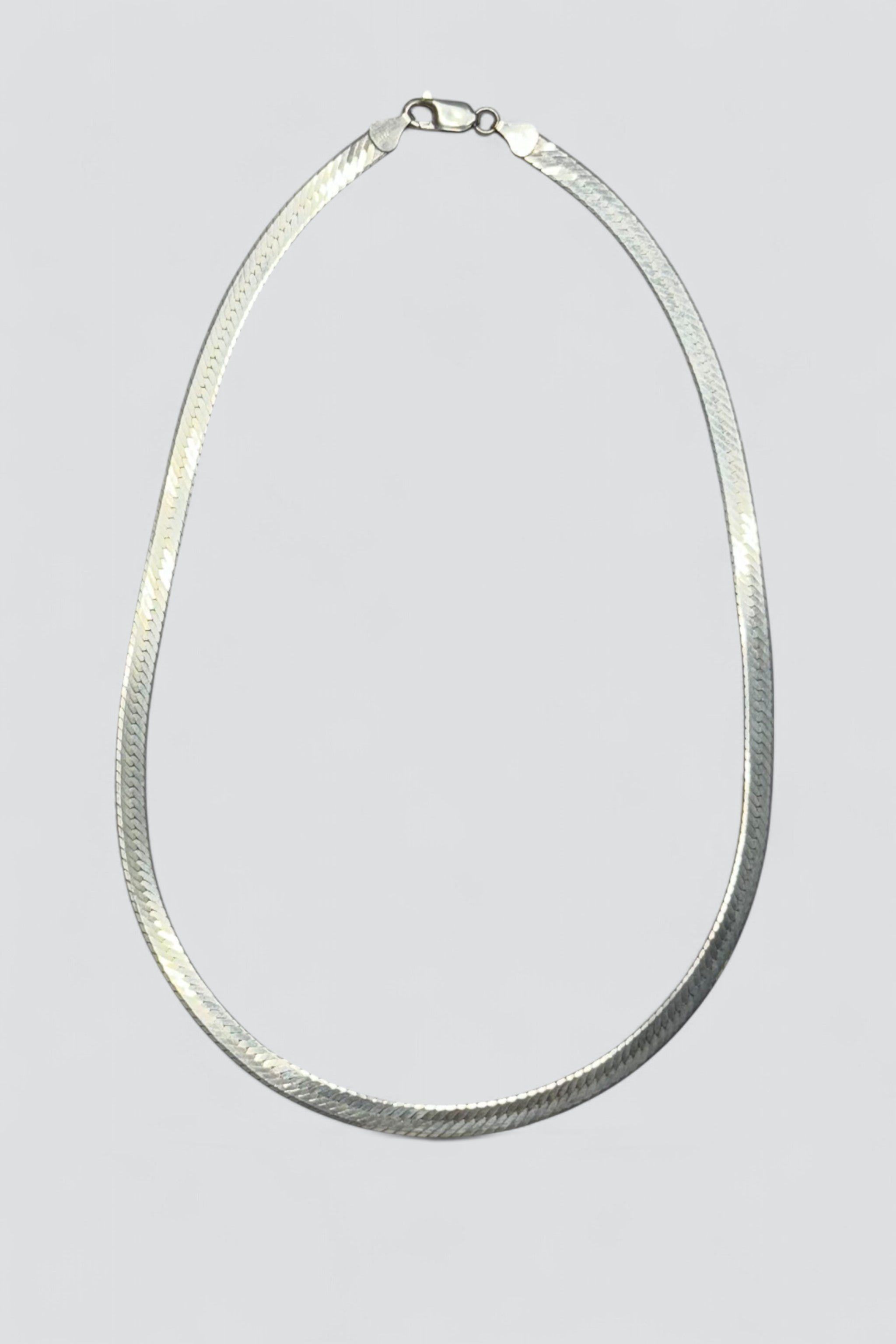 Sterling Silver Herringbone Necklace