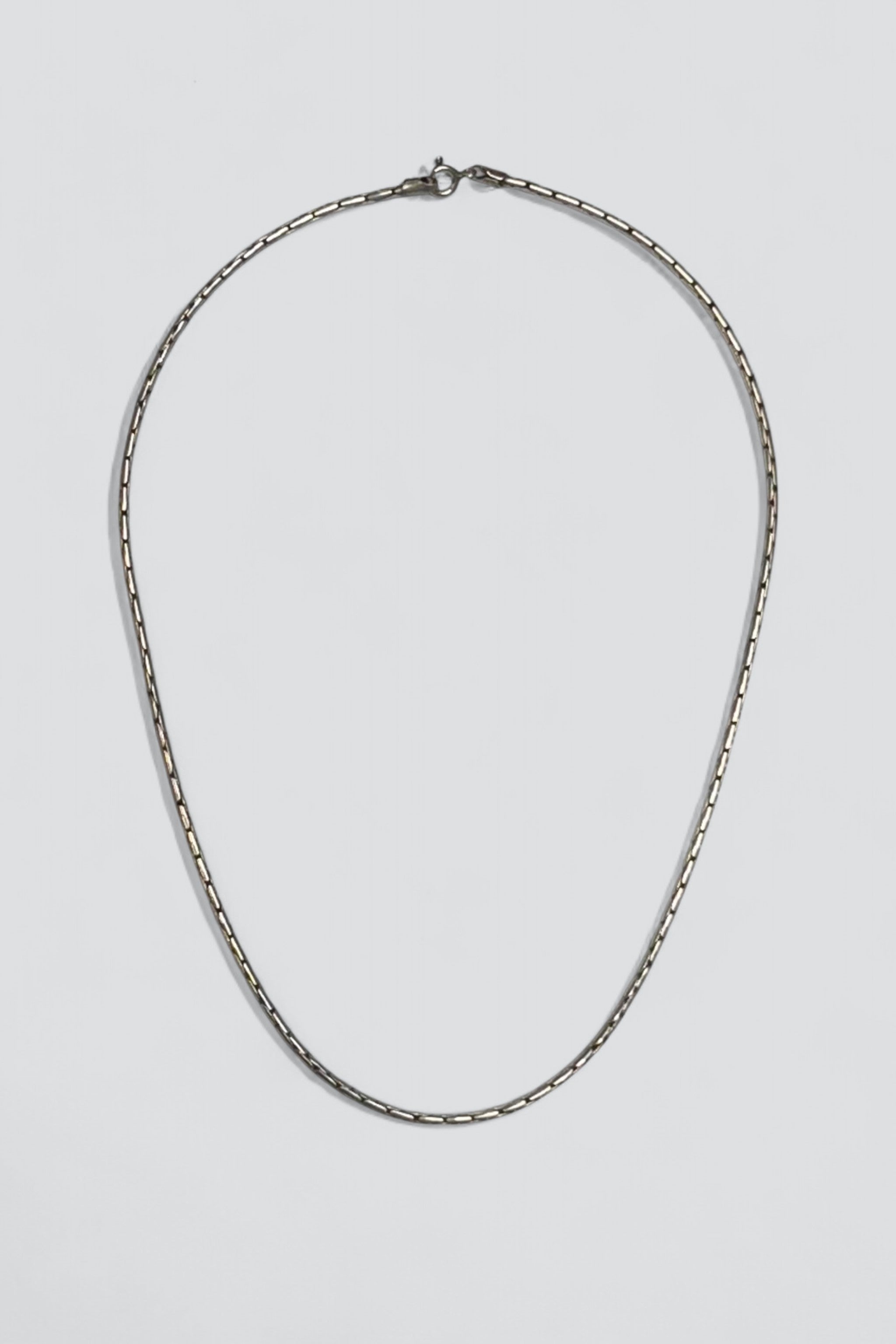 Sterling Silver Tube Link Necklace