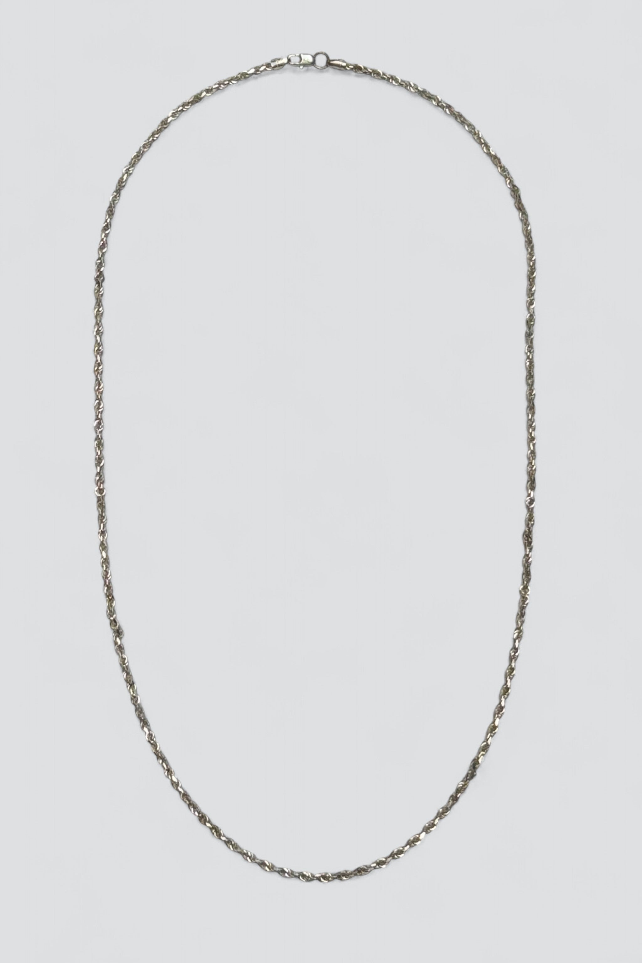 Sterling Silver Long Rope Necklace