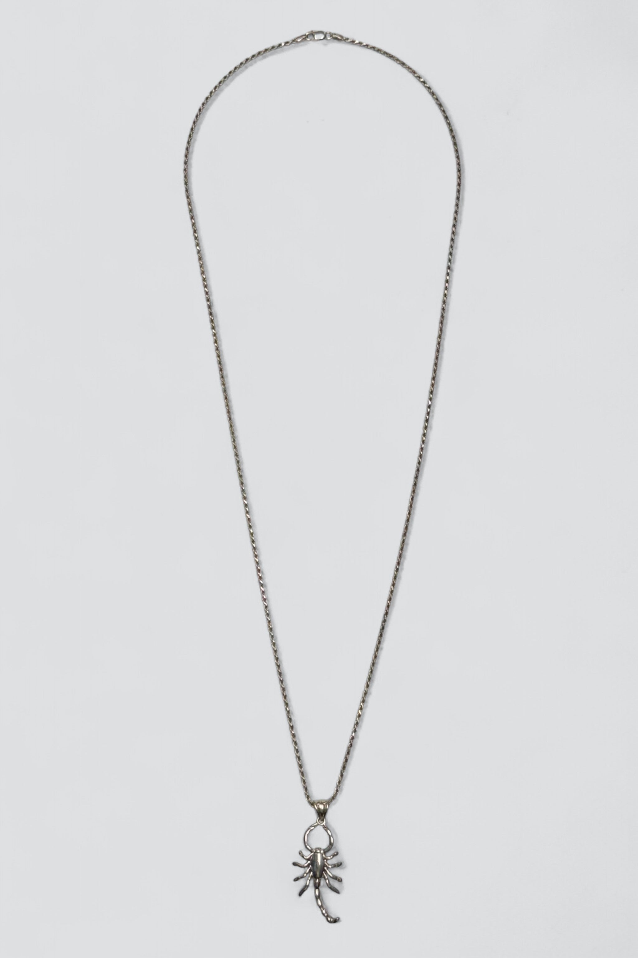 Sterling Silver Long Scorpio Pendant