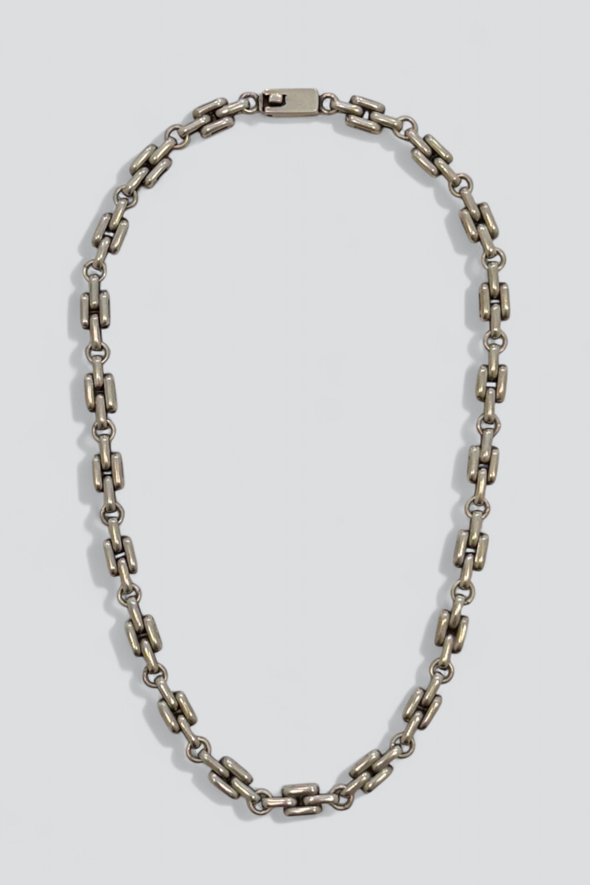 Sterling Silver Heavy Stacked Link Necklace