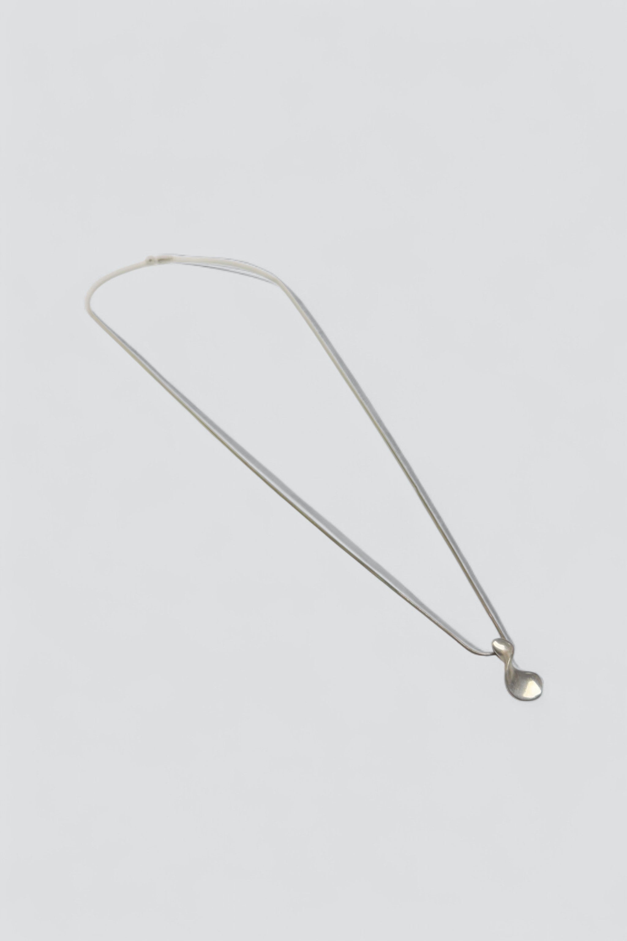 Sterling Silver Long Chain Twist Pendant Necklace