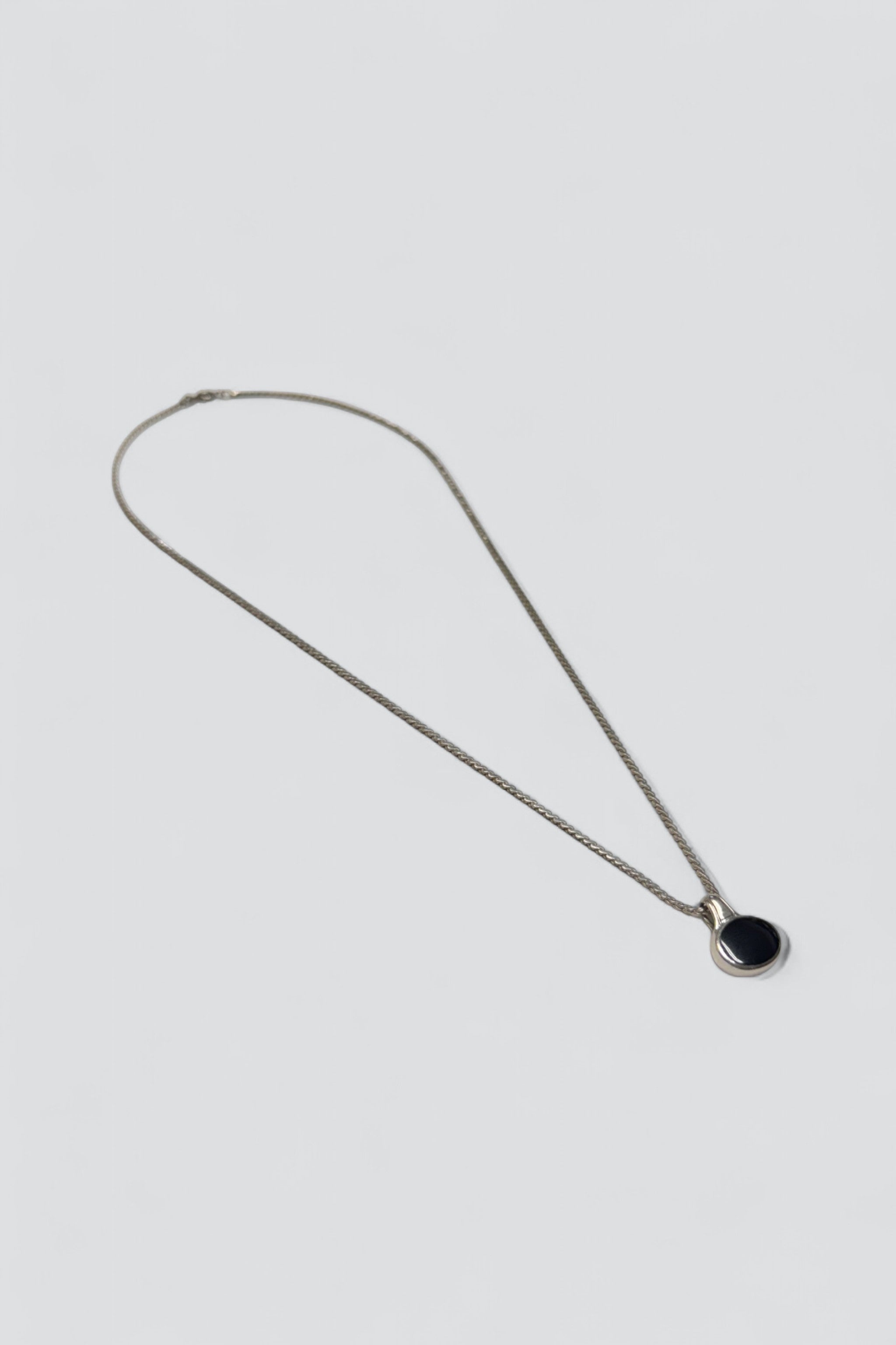 Sterling Silver Onyx Pendant Necklace