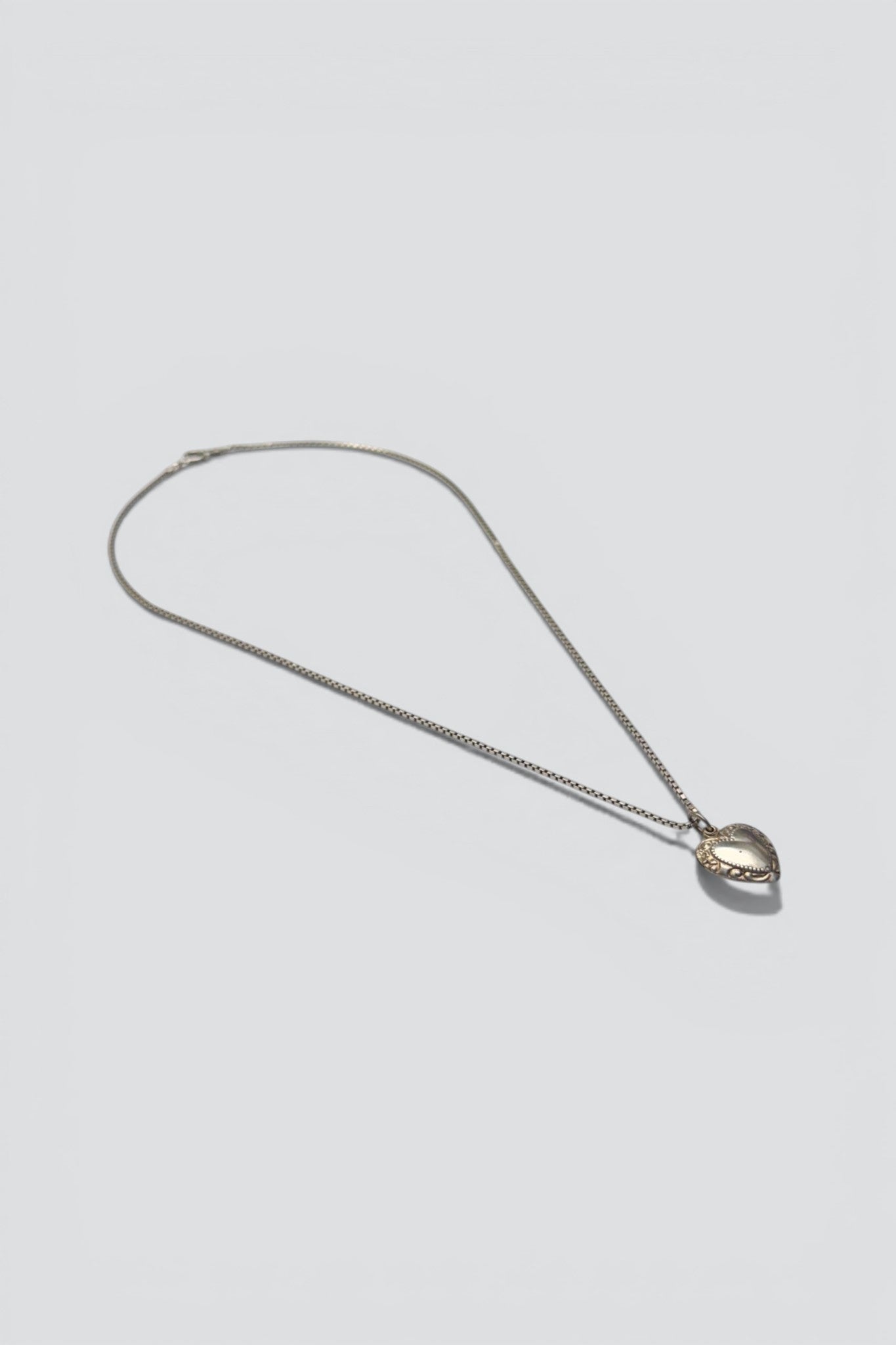 Sterling Silver Engraved Heart Necklace