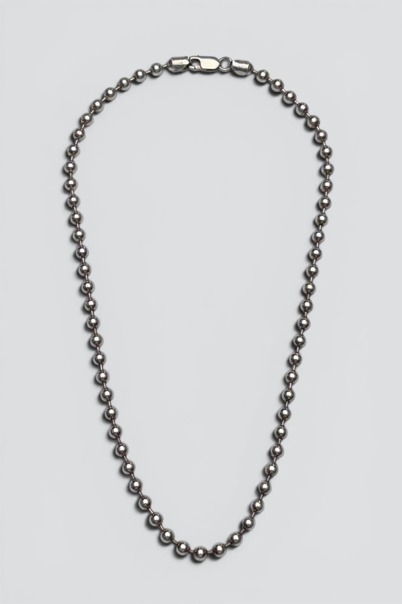 Sterling Silver Ball Bead Necklace