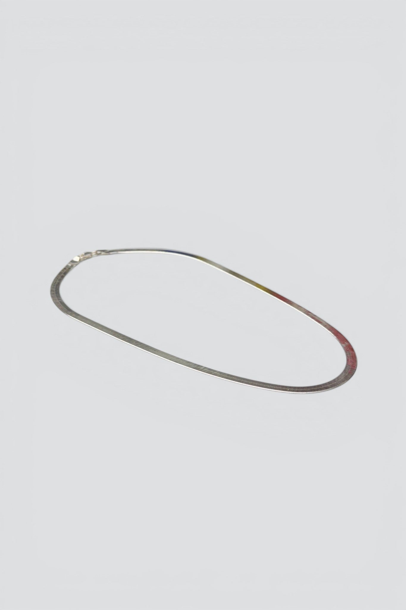 Sterling Silver Herringbone Chain Necklace