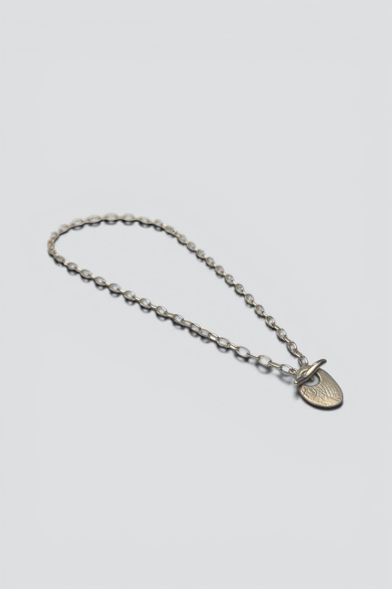 Sterling Silver Flat Toggle Chain Necklace
