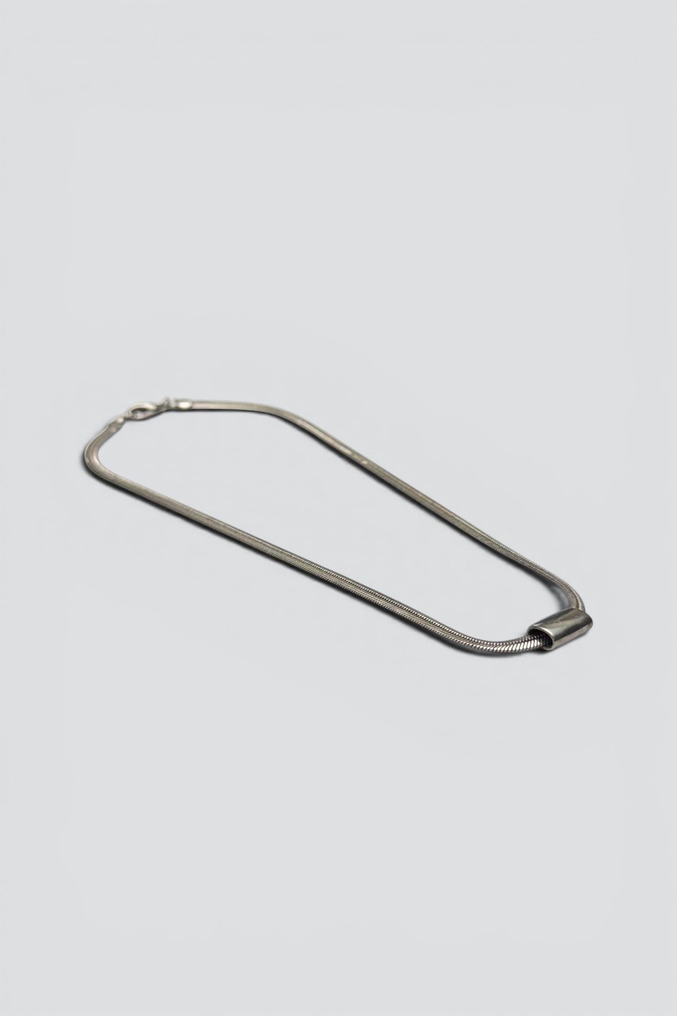 Sterling Silver Herringbone Slider Necklace