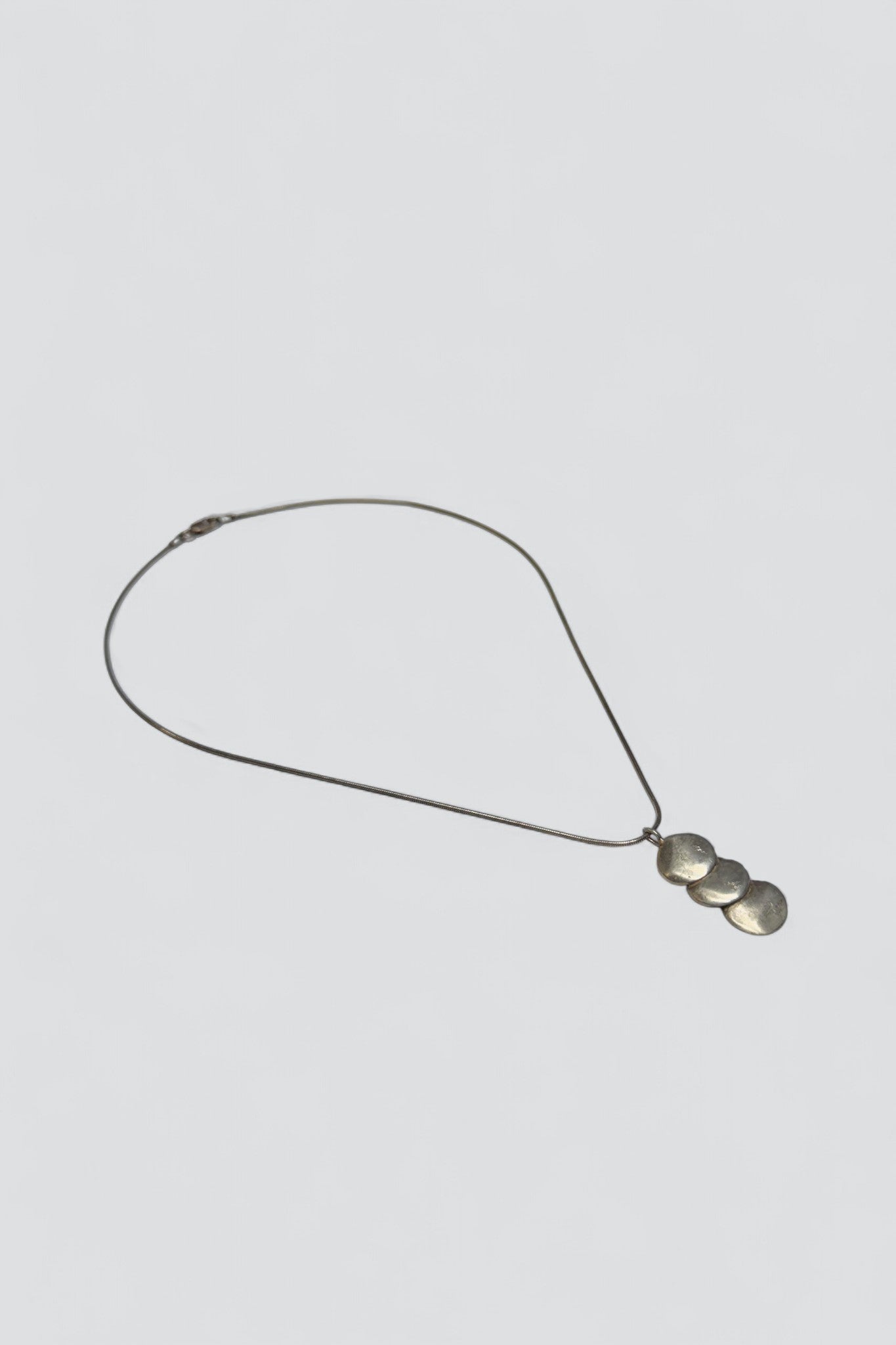 Sterling Silver Stacked Circles Pendant Necklace