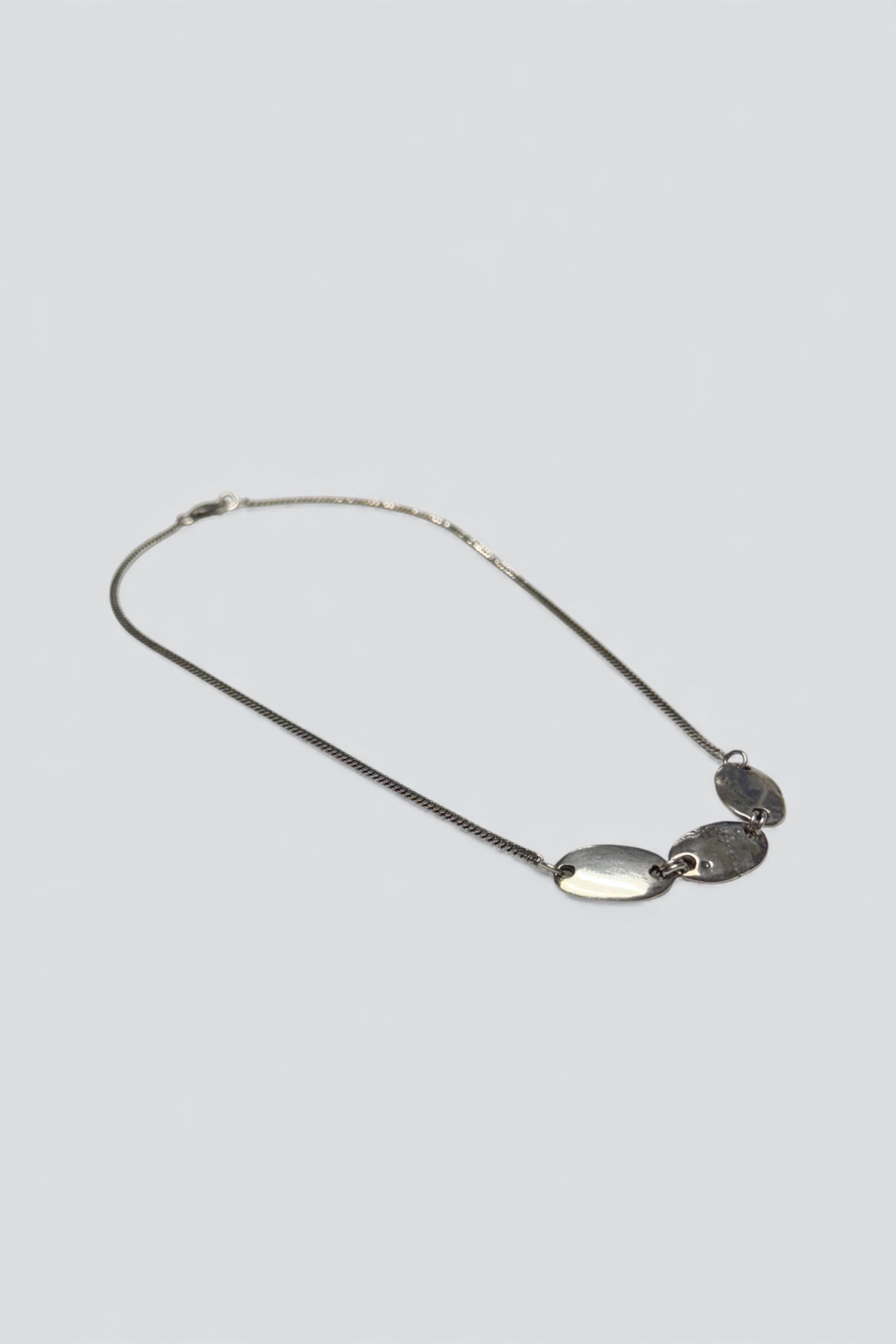 Sterling Silver Linked Ovals Necklace