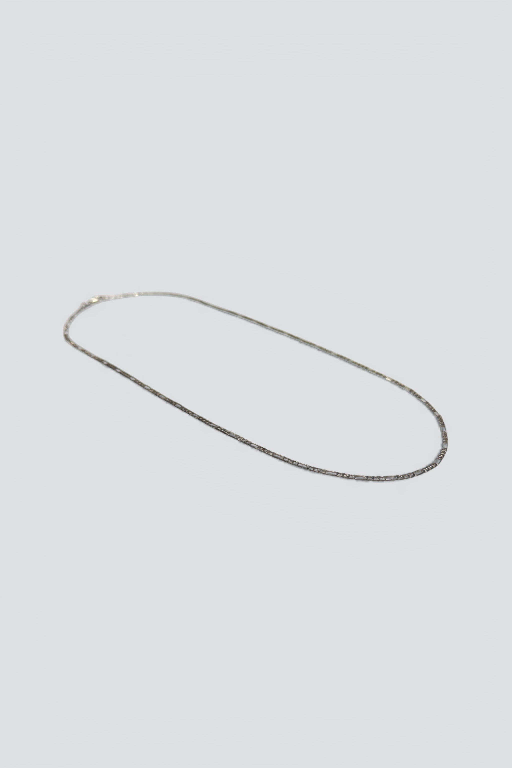 Sterling Silver Thin Figaro Chain Necklace