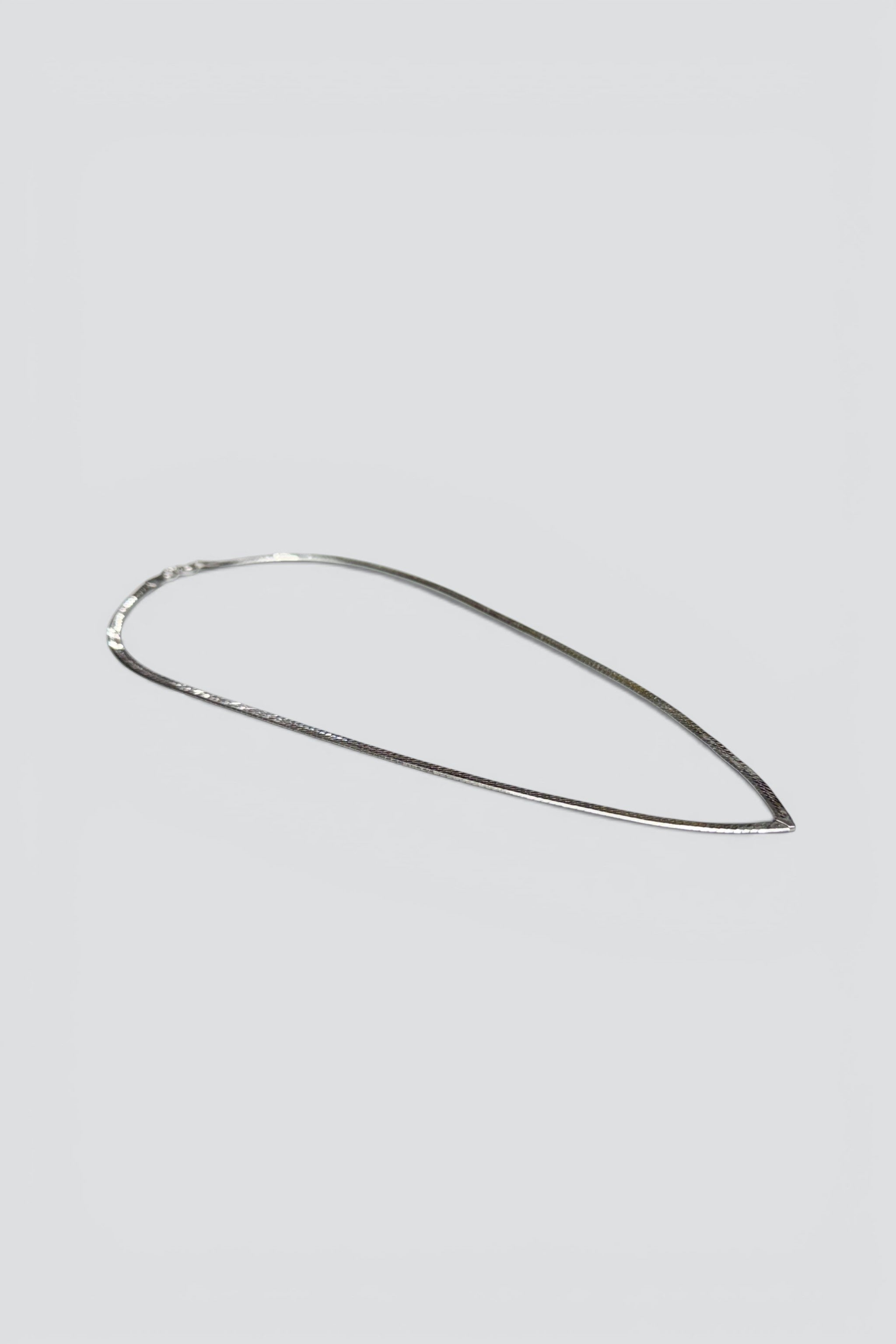 Sterling Silver Pointed Herringbone Necklace