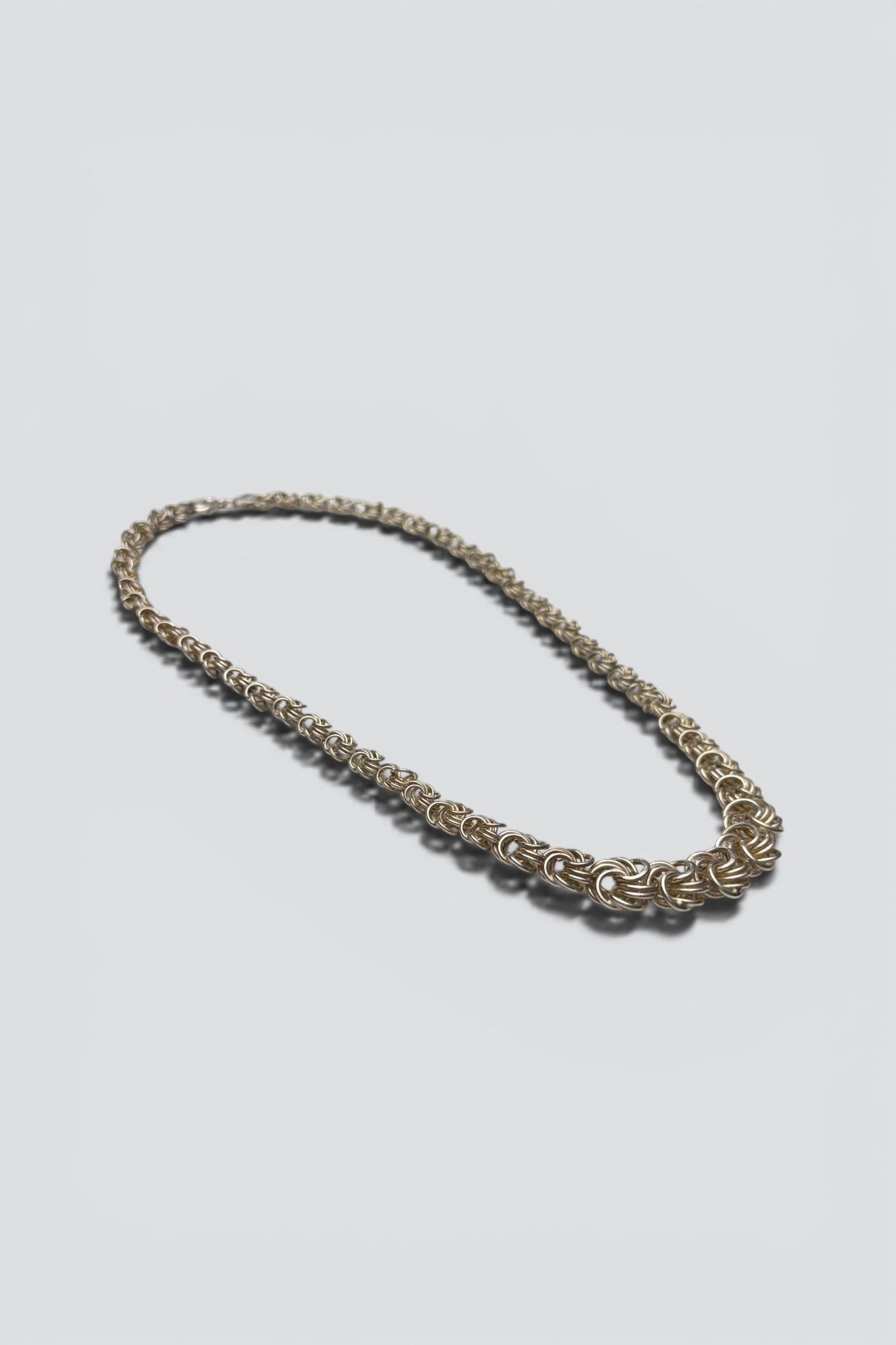 Sterling Silver Graduated Byz Necklace
