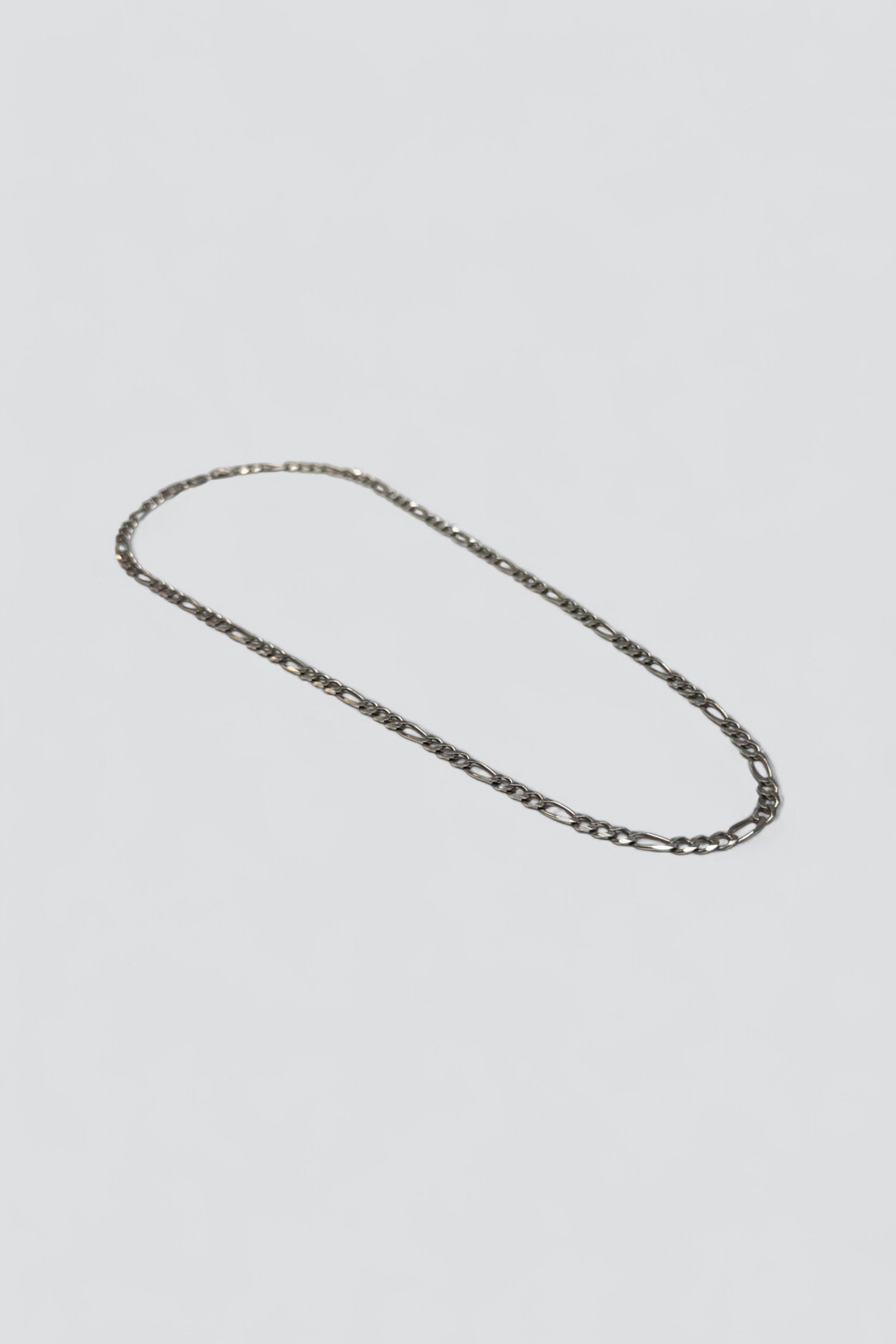 Sterling Silver Long Figaro Chain Necklace