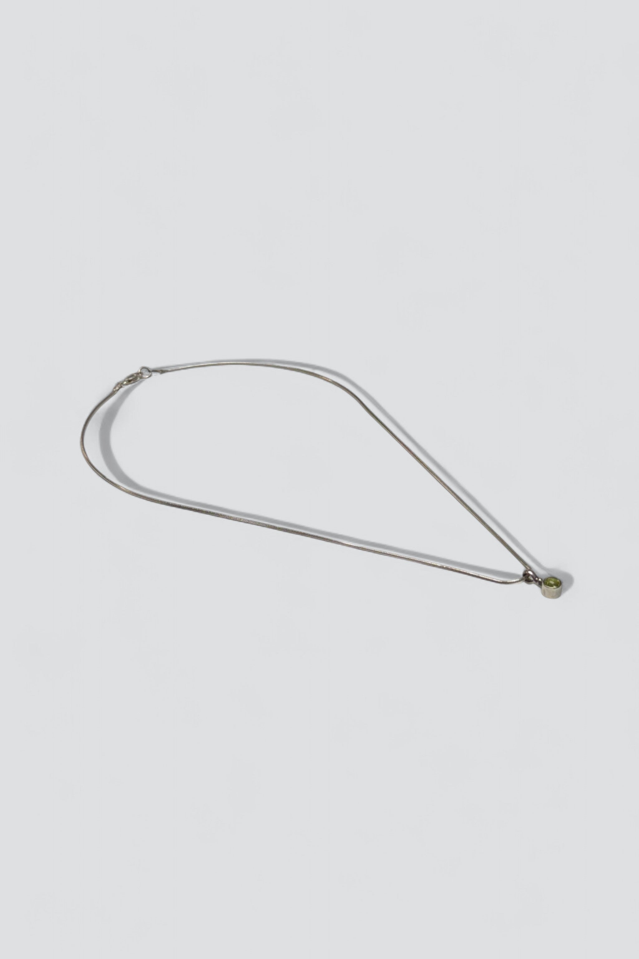 Sterling Silver Peridot Dot Pendant Necklace