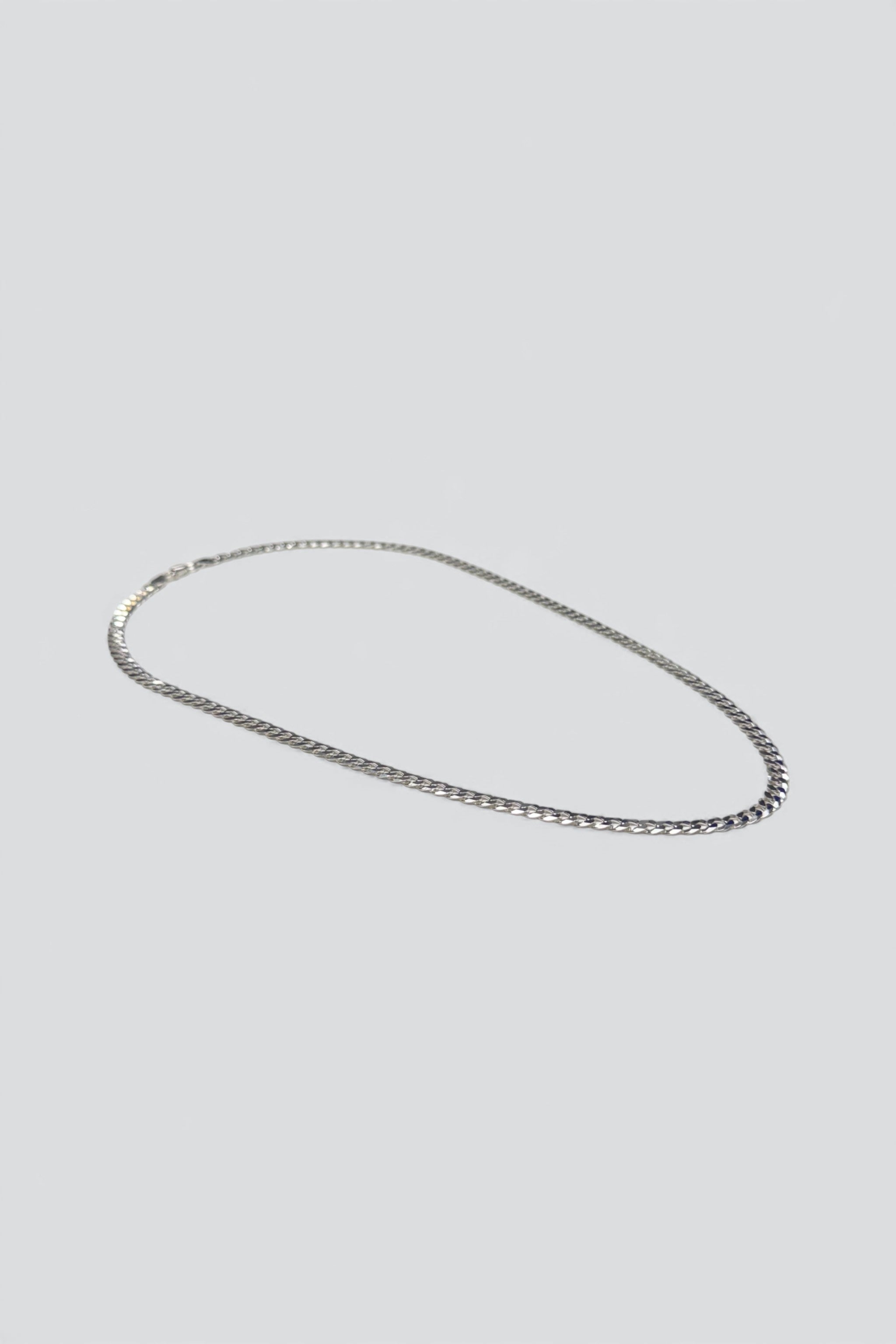 Sterling Silver Flat Curb Chain Necklace