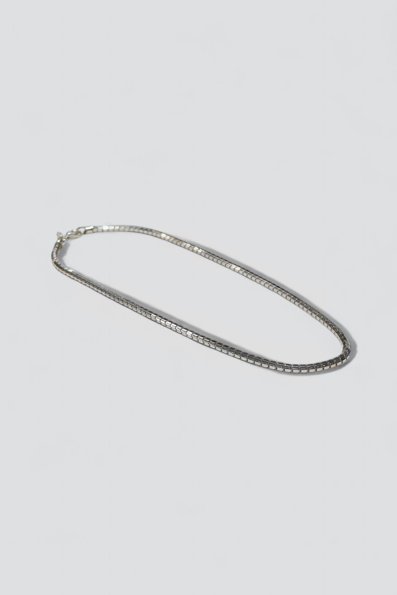 Sterling Silver Hex Box Chain Necklace