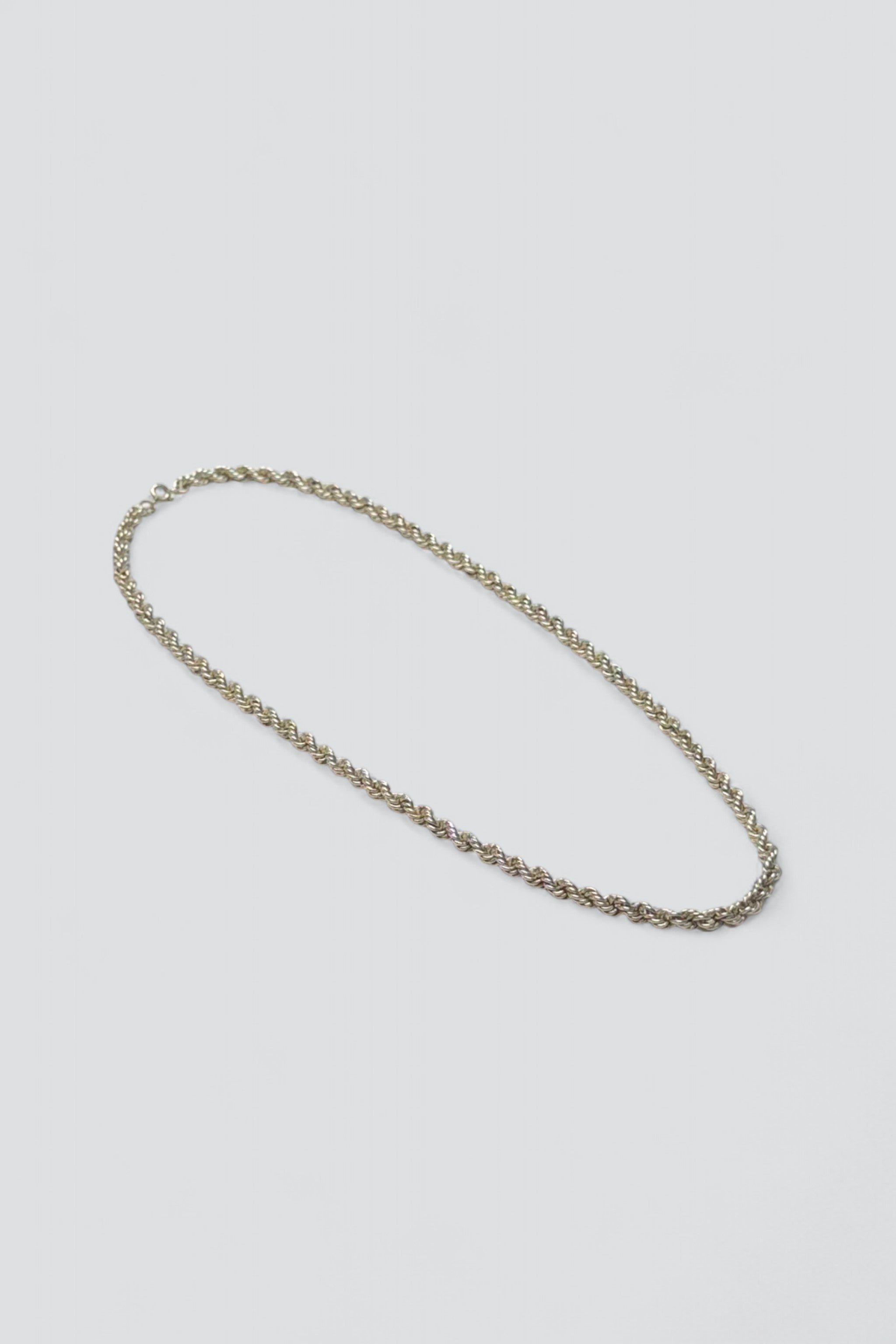 Sterling Silver Thick Twist Chain Necklace