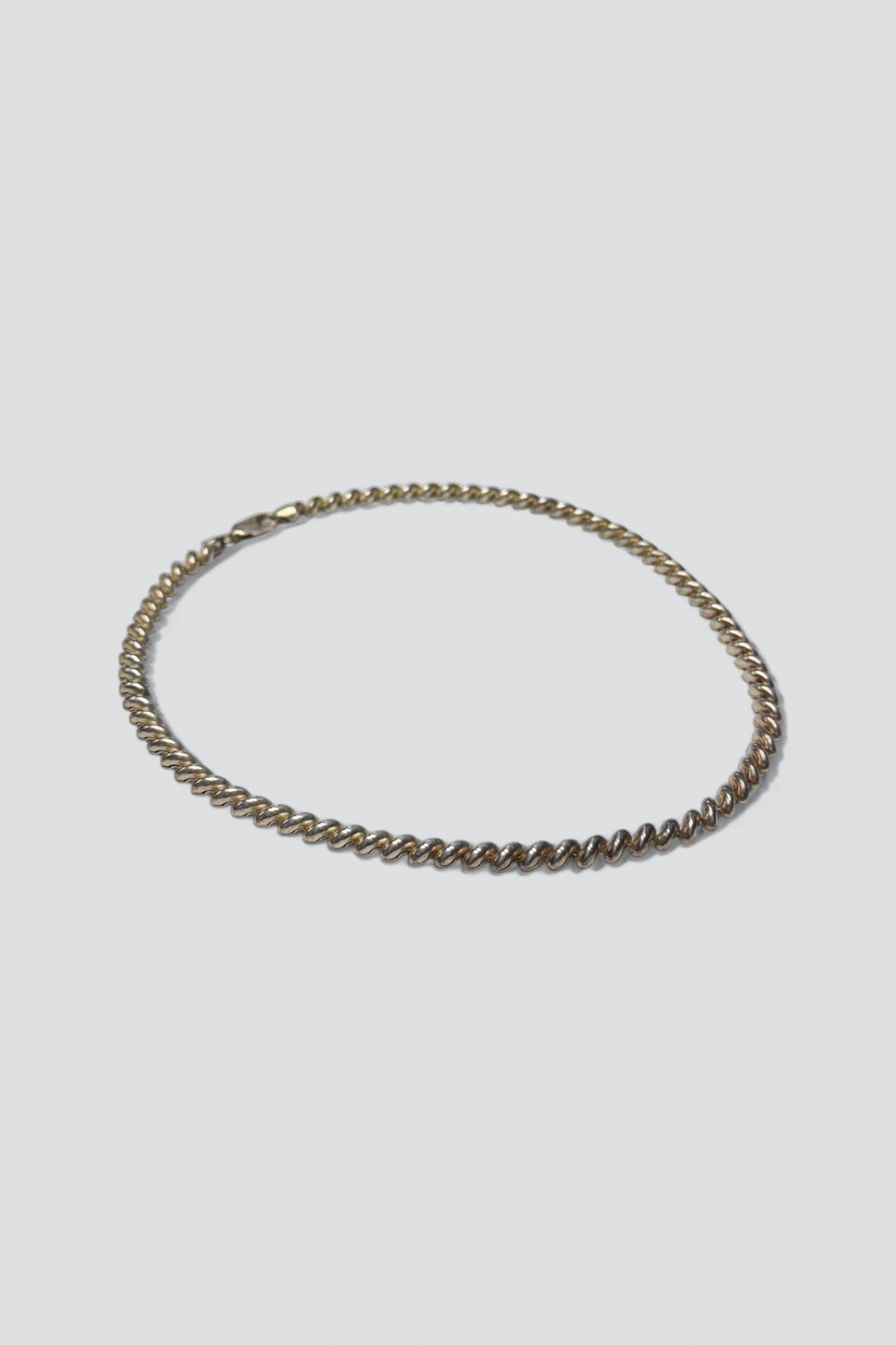 Sterling Silver Heavy Curved Link Necklace