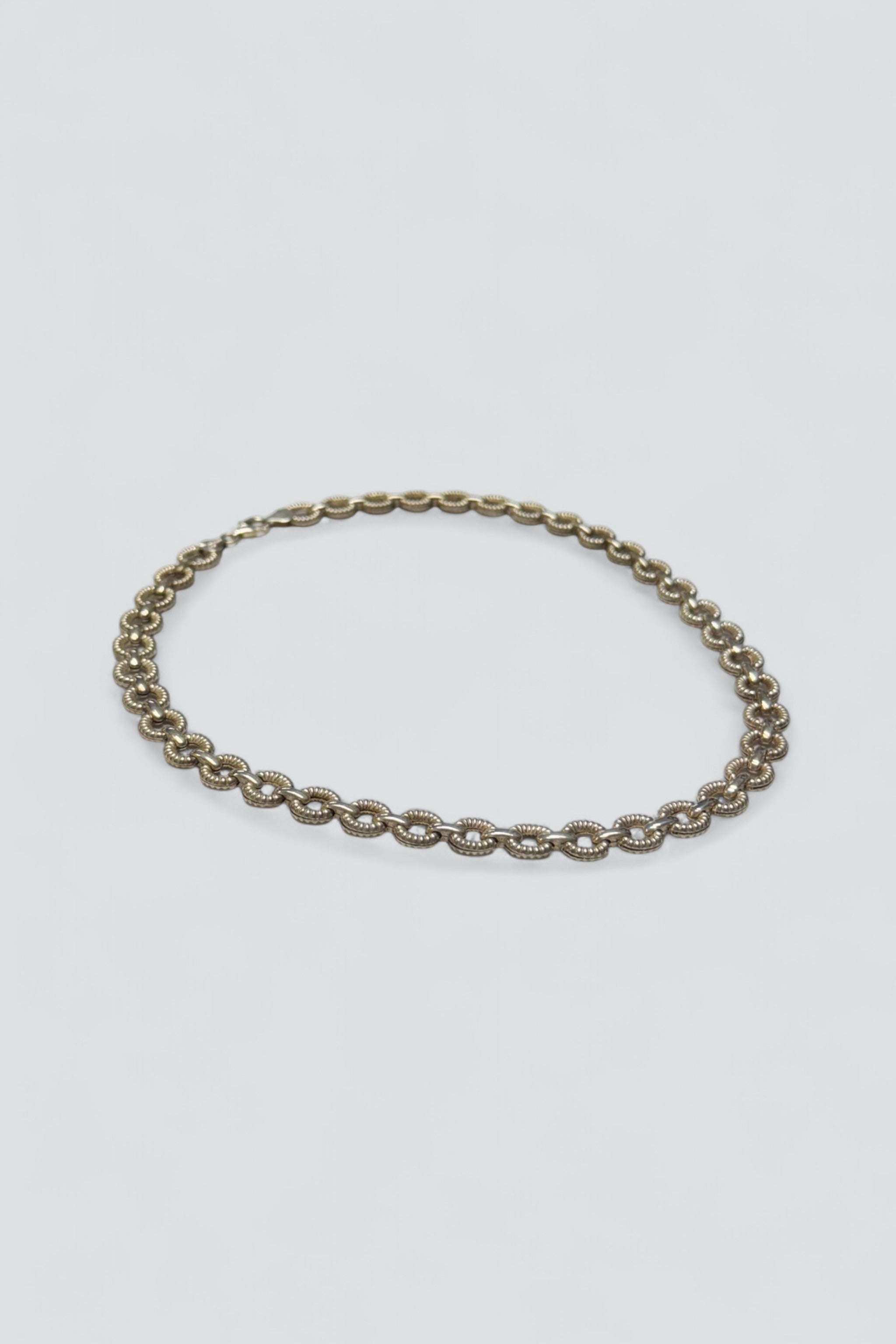 Sterling Silver Circle Link Necklace