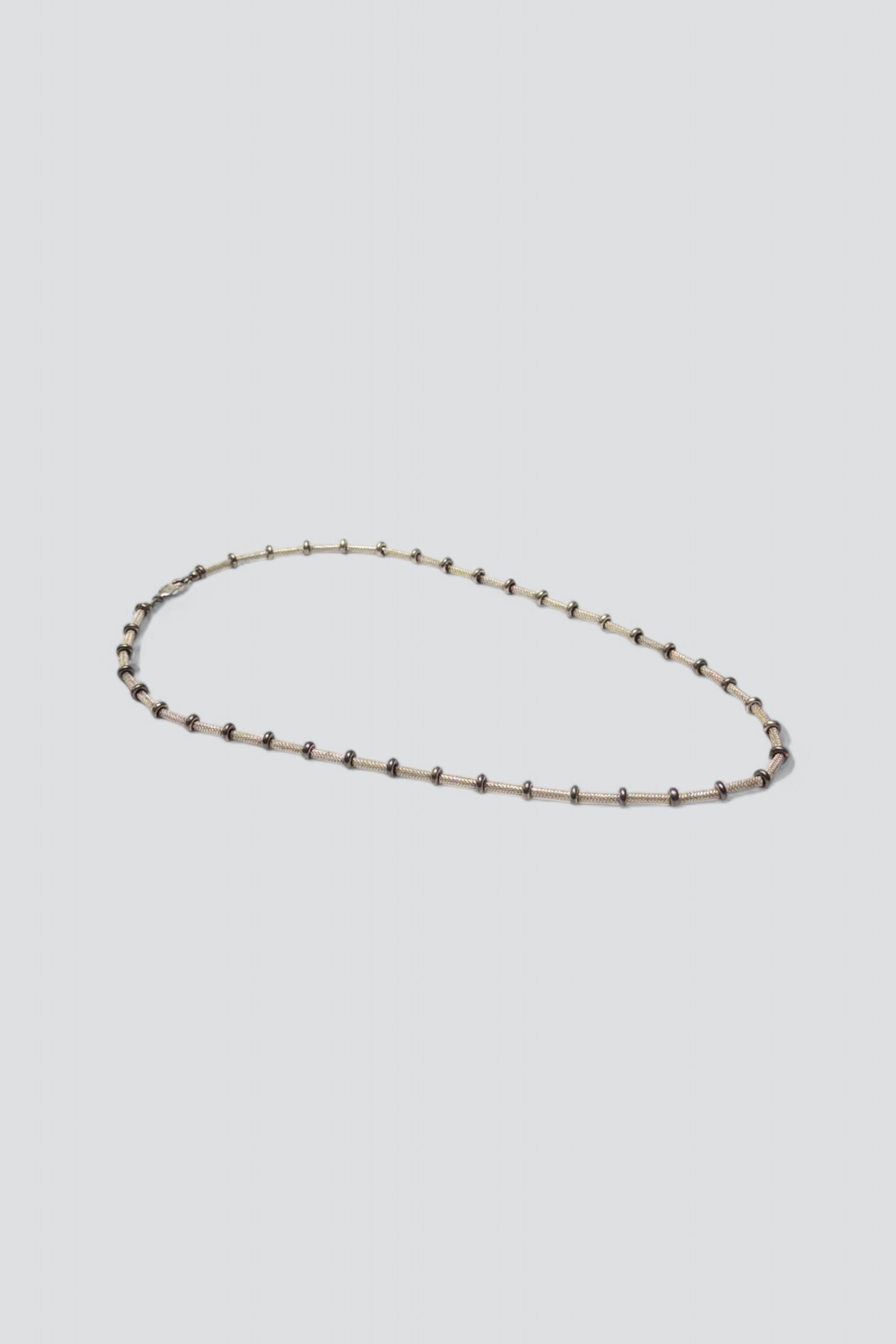 Sterling Silver Tube Circle Necklace