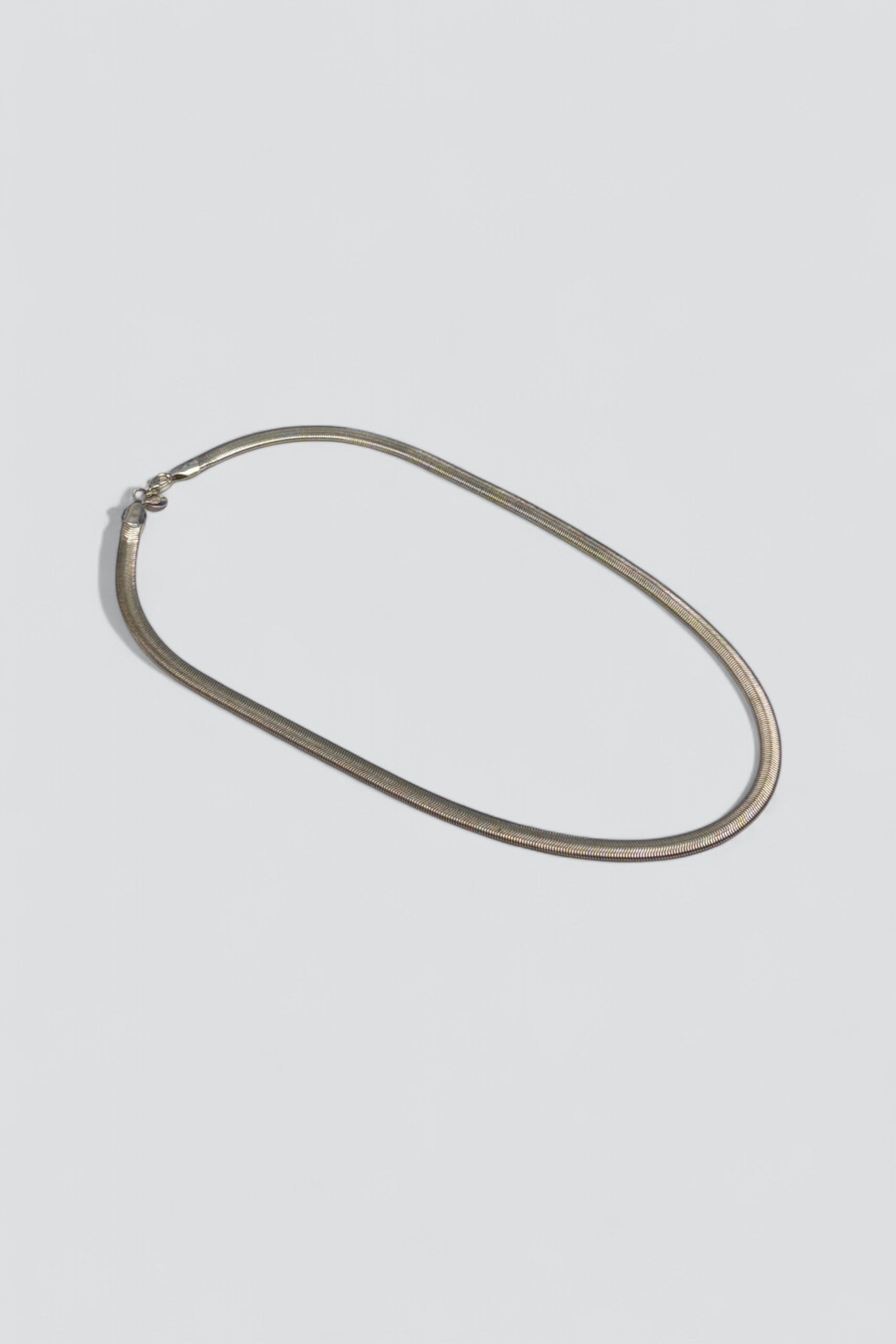Sterling Silver Wide Snake Chain Necklace