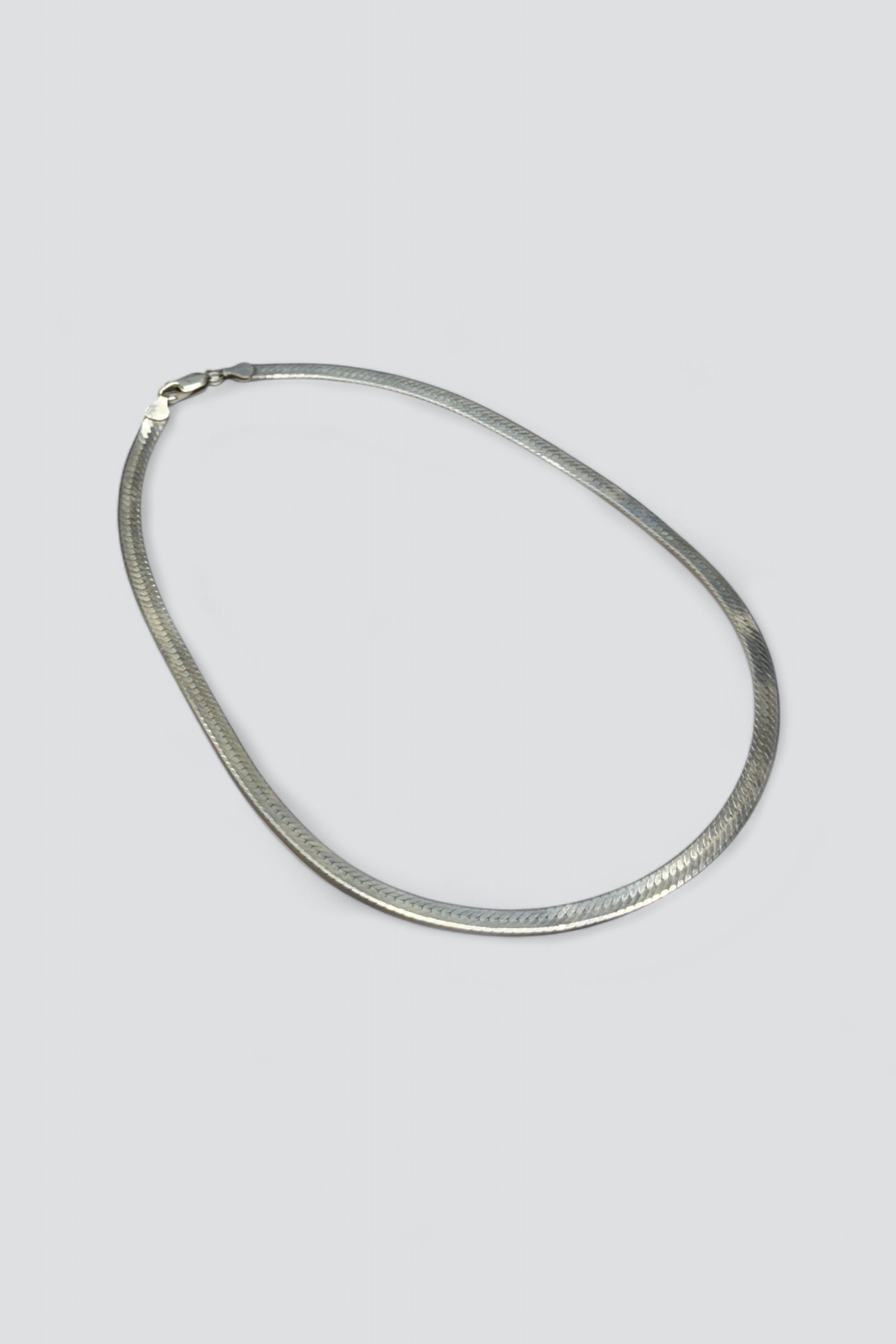 Sterling Silver Herringbone Necklace