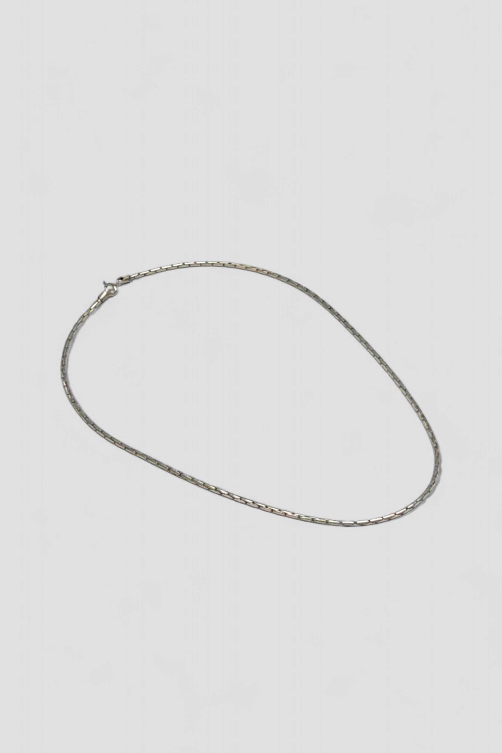 Sterling Silver Tube Link Necklace