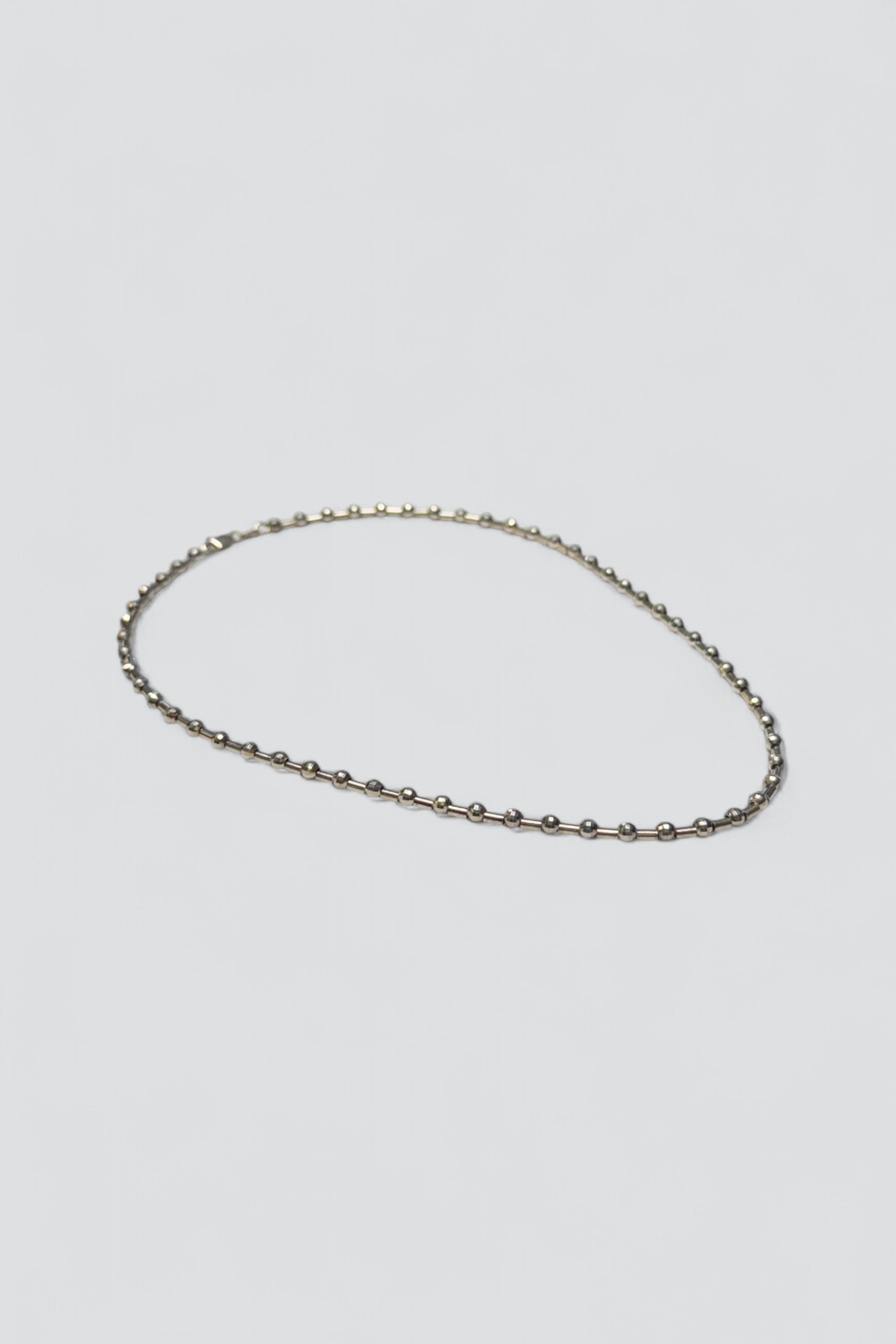 Sterling Silver Bar Ball Necklace