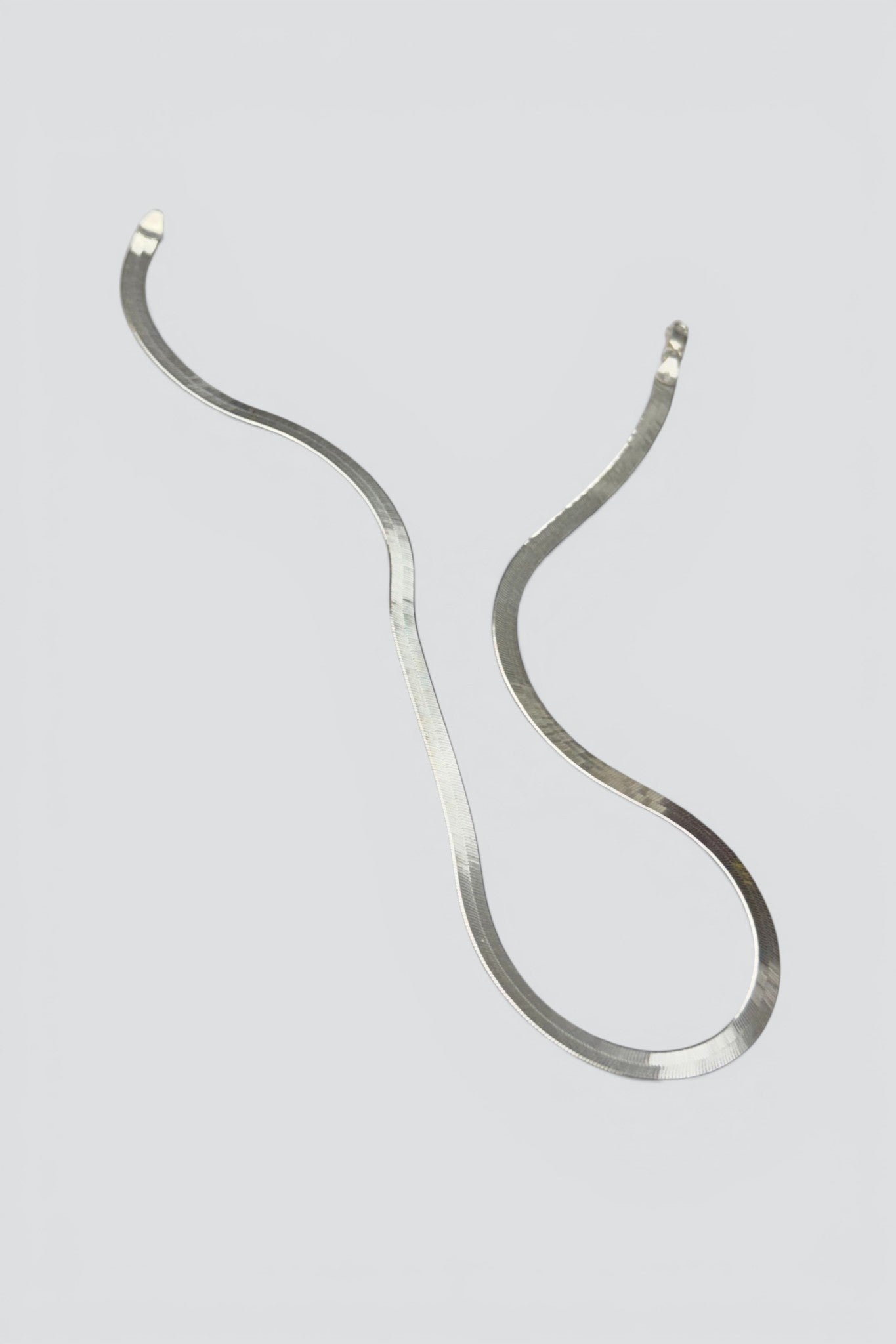 Sterling Silver Herringbone Chain Necklace