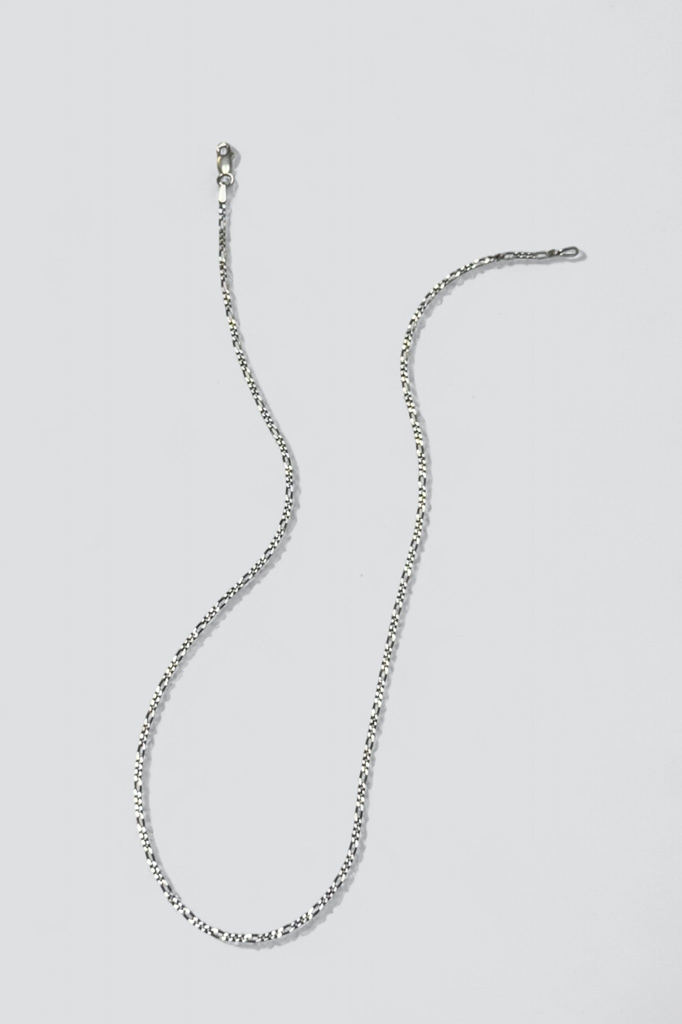 Sterling Silver Thin Figaro Necklace