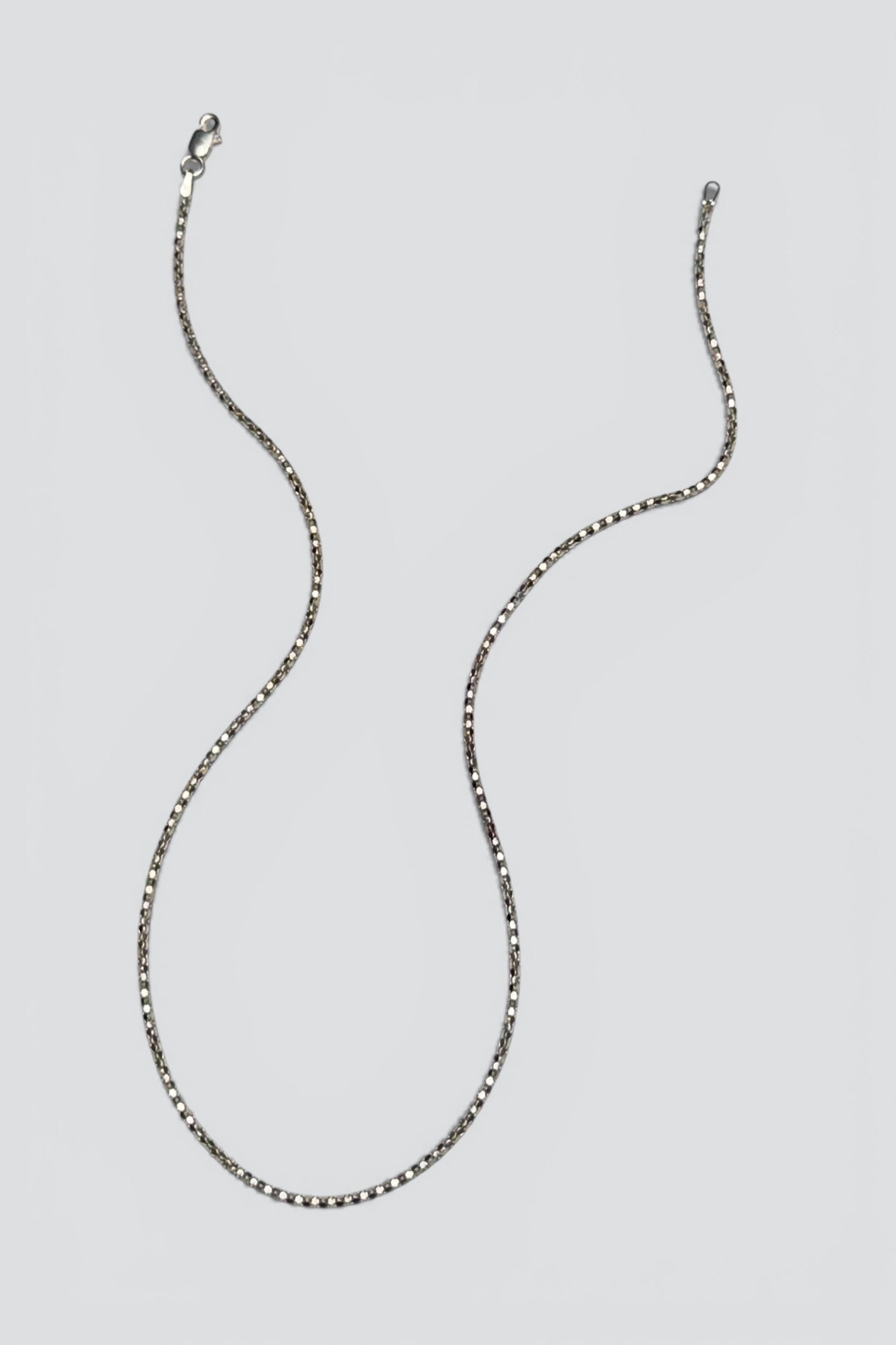 Sterling Silver Dot Set Chain Necklace