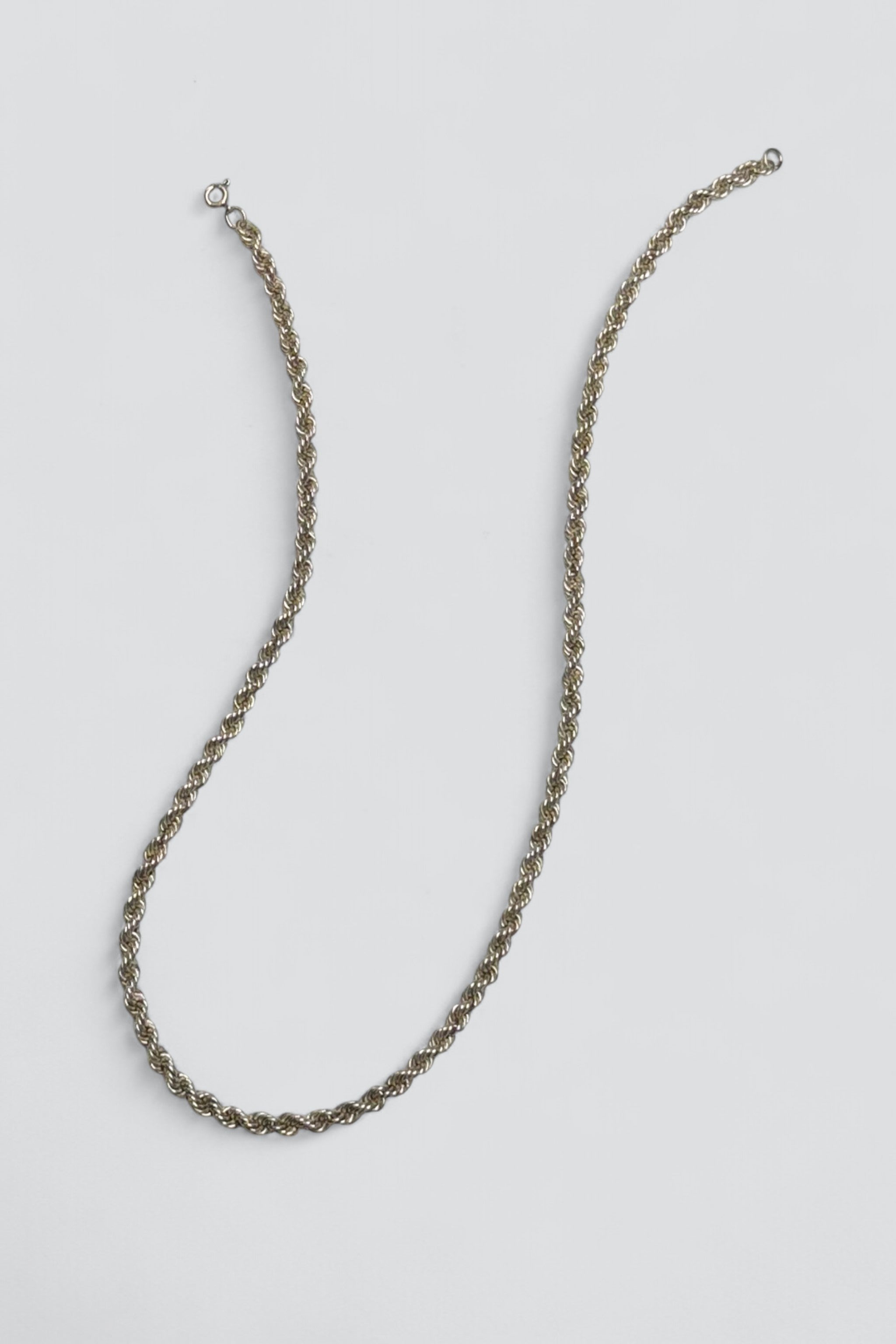Sterling Silver Thick Twist Chain Necklace
