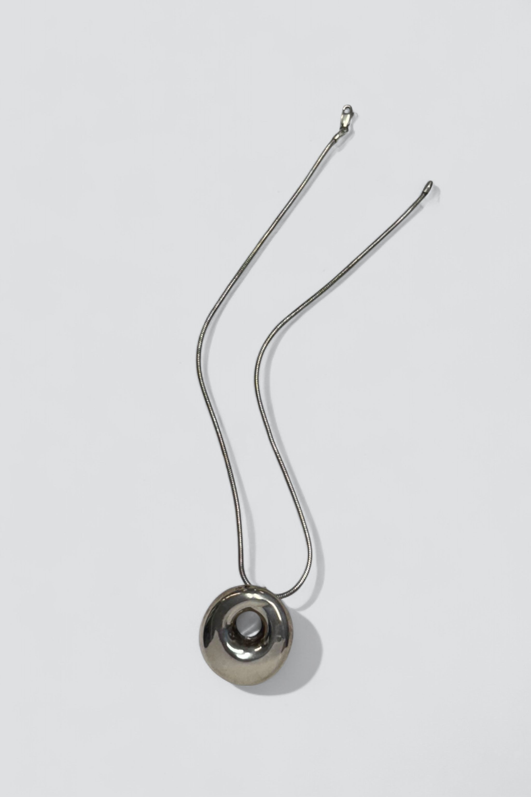 Sterling Silver Circle Pendant Necklace